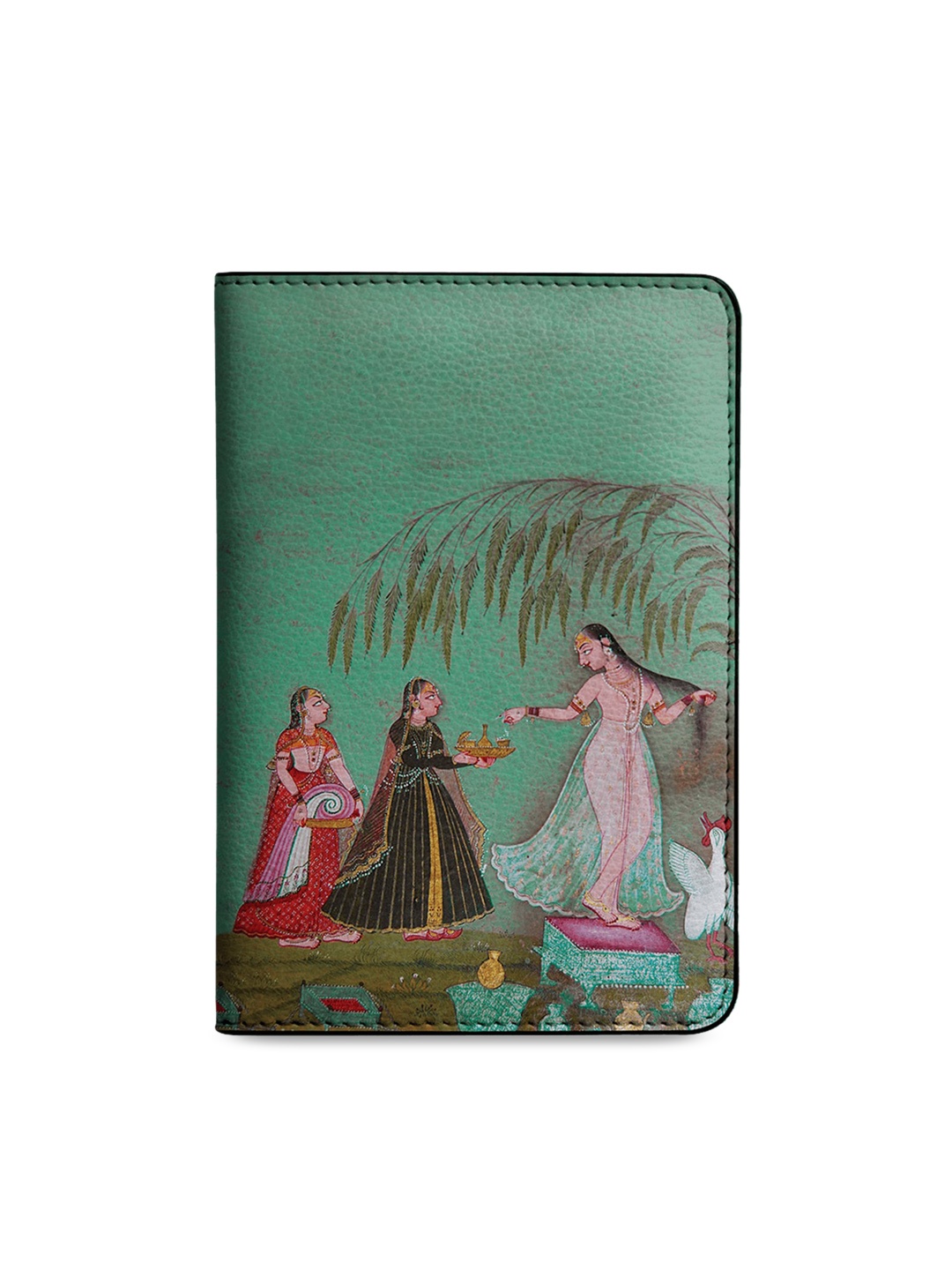 

DailyObjects Women Green Printed Passport Holder