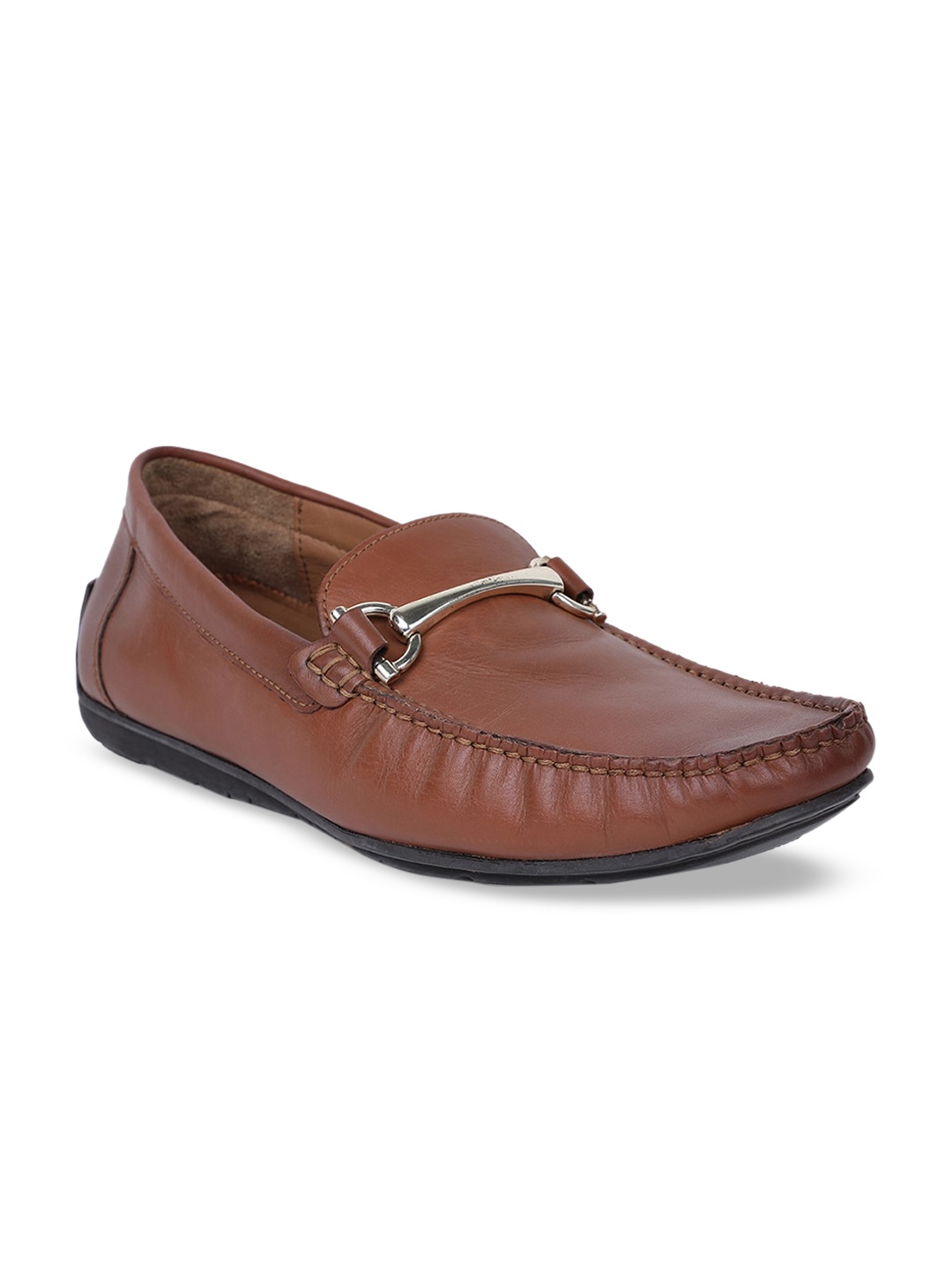 

Hush Puppies Men Brown Leather Loafers