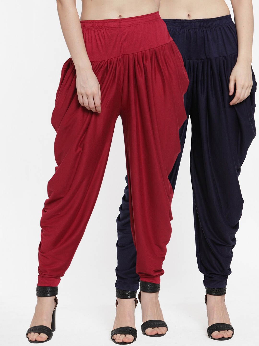 

GRACIT Women Pack Of 2 Solid Dhoti Salwars, Maroon