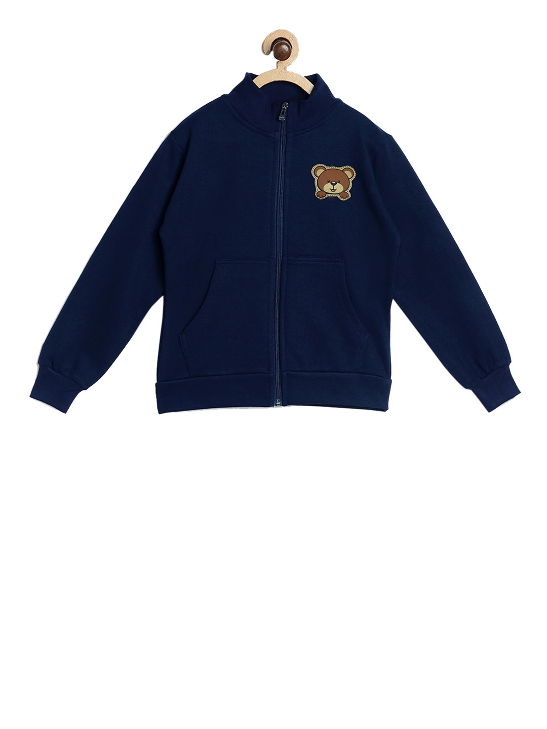 

SWEET ANGEL Girls Navy Blue Solid Sweatshirt