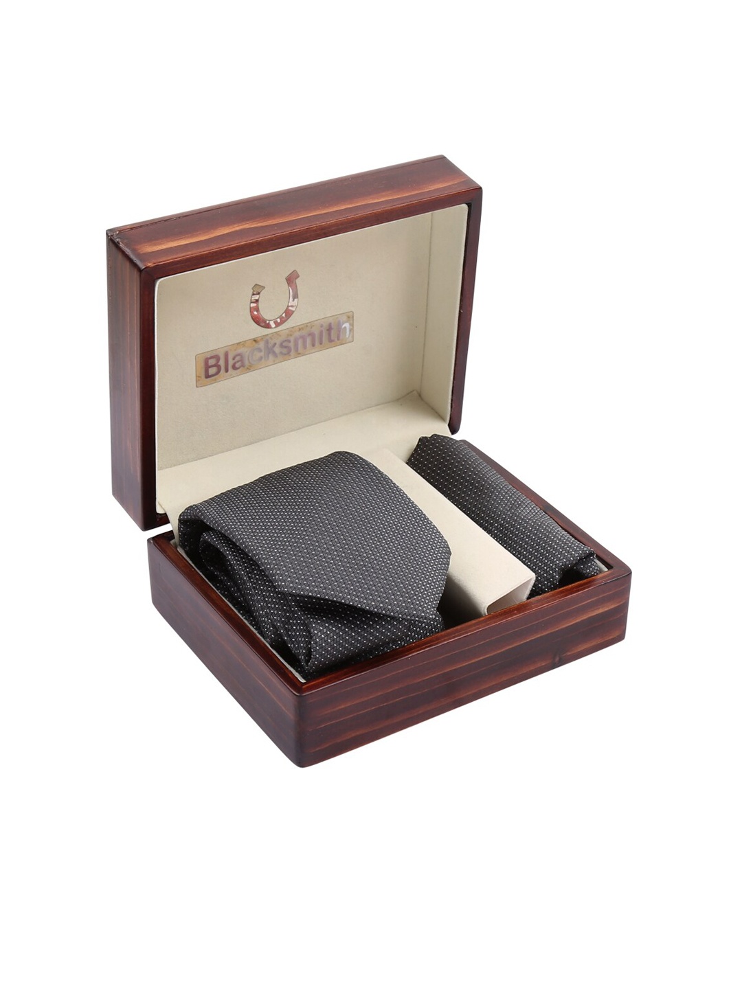 

Blacksmith Men Grey Self-Design Accessory Gift Set