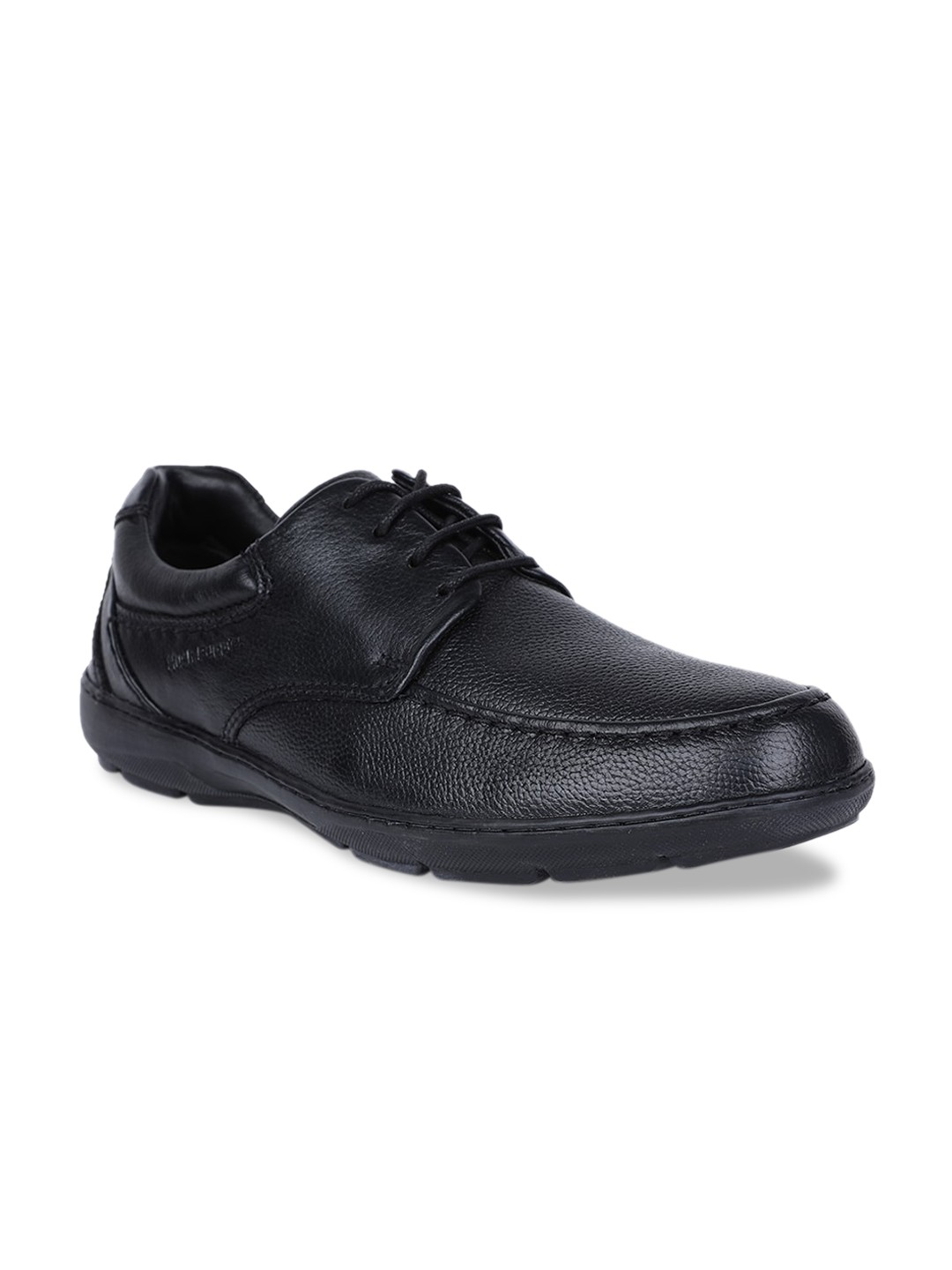 

Hush Puppies Men Black Solid Leather Formal Derbys
