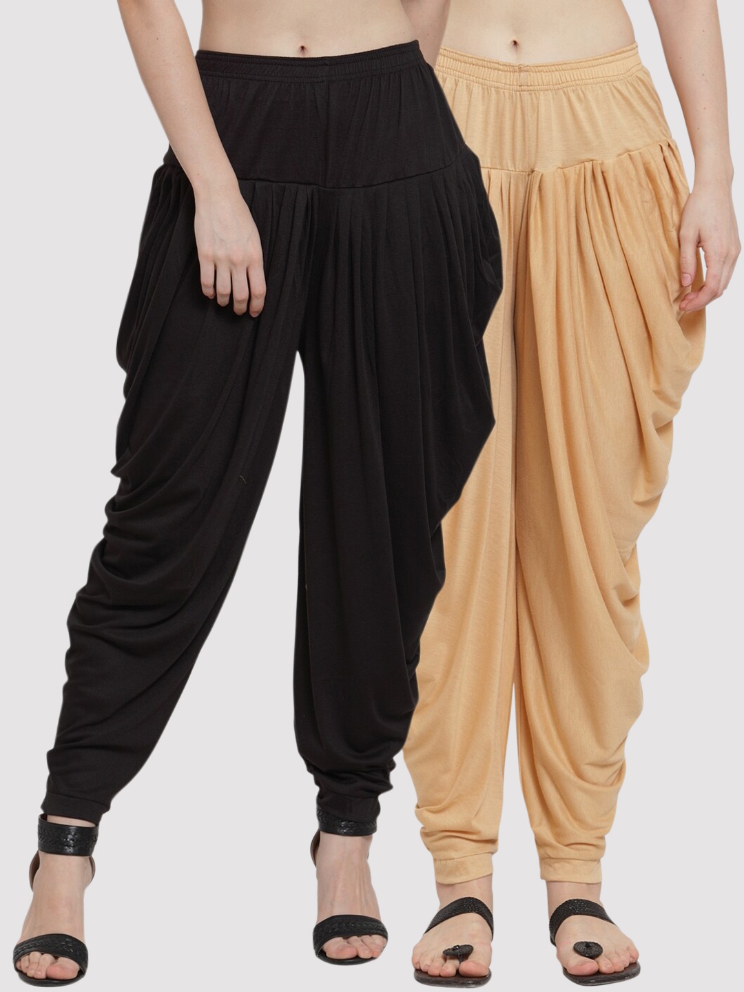 

GRACIT Women Pack Of 2 Solid Dhoti Salwars, Black