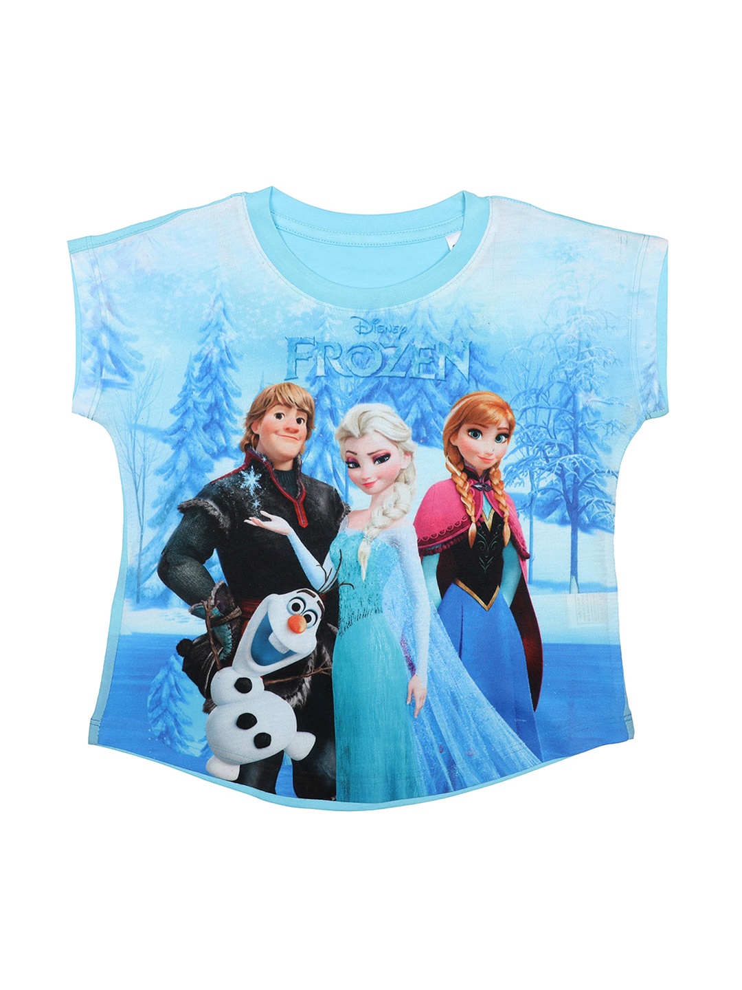 Disney by Wear Your Mind Girls Blue Printed Top