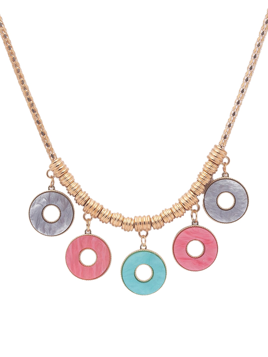 

Globus Gold-Plated & Pink Statement Necklace