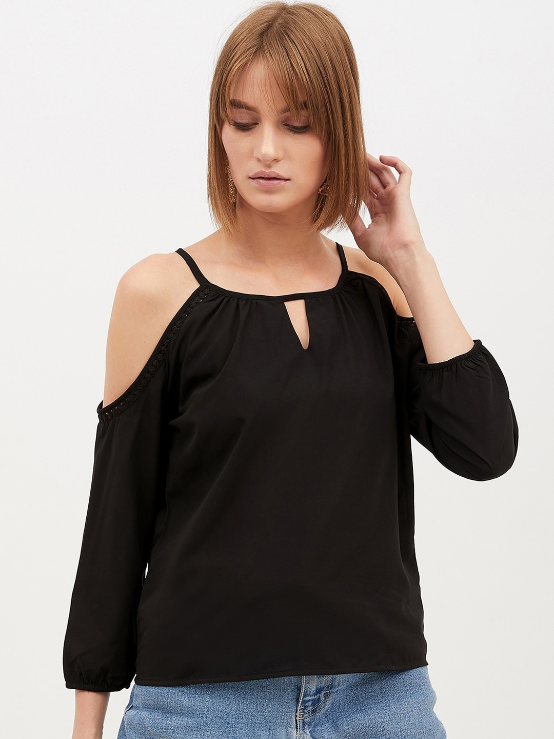 

Harpa Women Black Solid Top