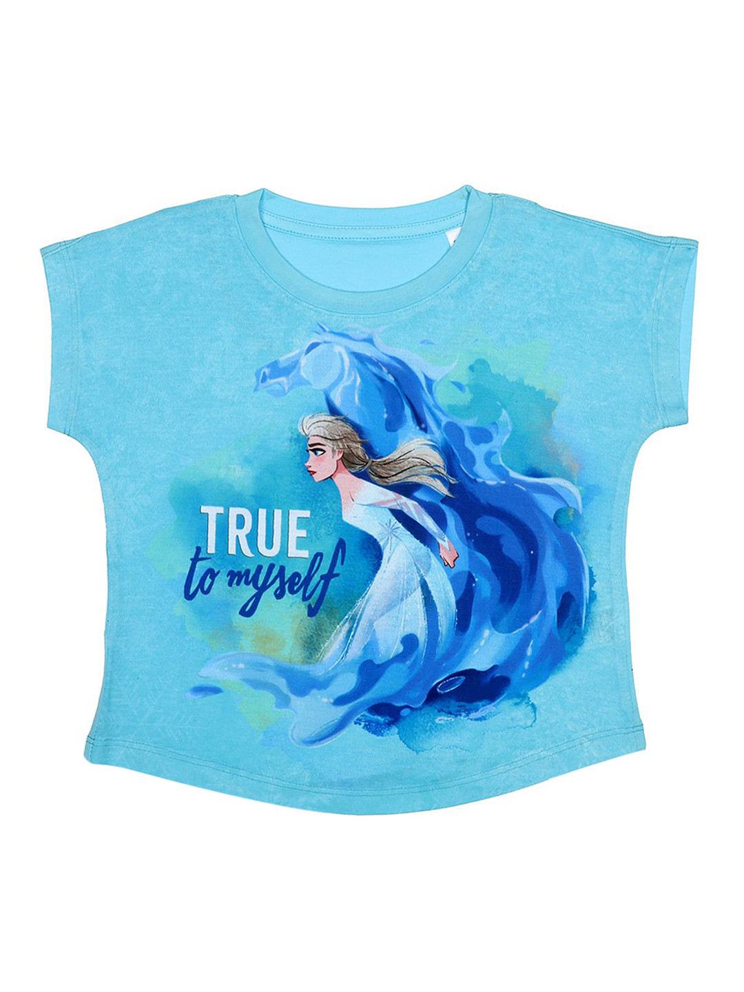 

Disney by Wear Your Mind Girls Blue Printed Top