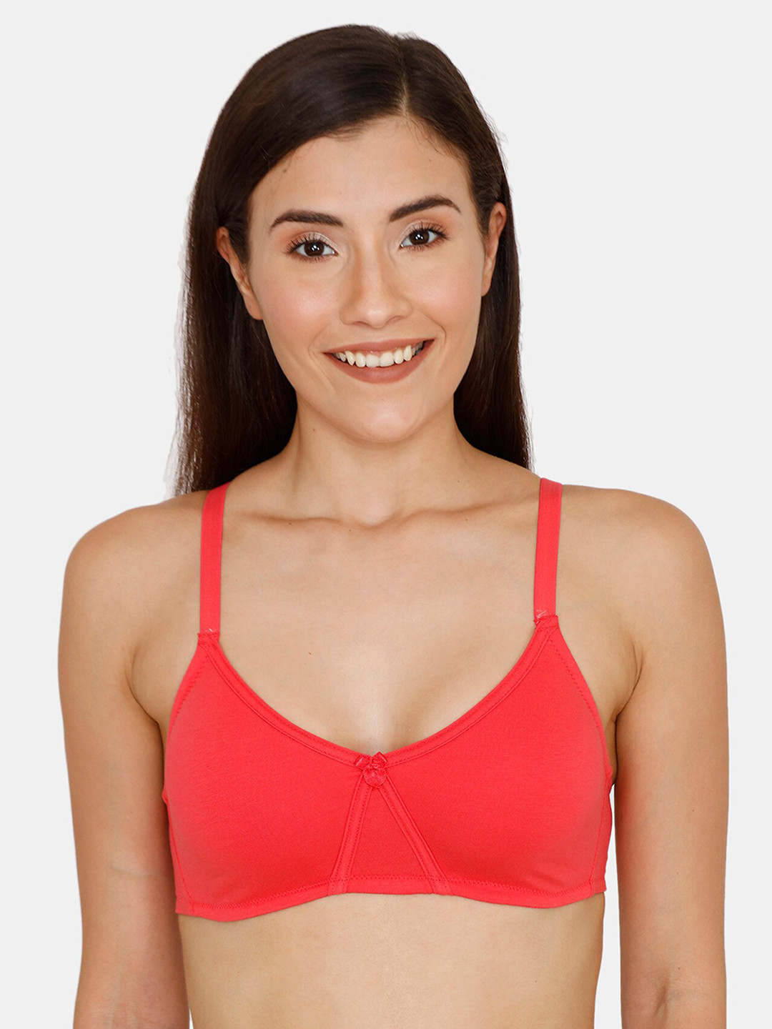 

Zivame Coral Pink Solid Non-Wired Non Padded T-shirt Bra ZI10EJFASHAPINK