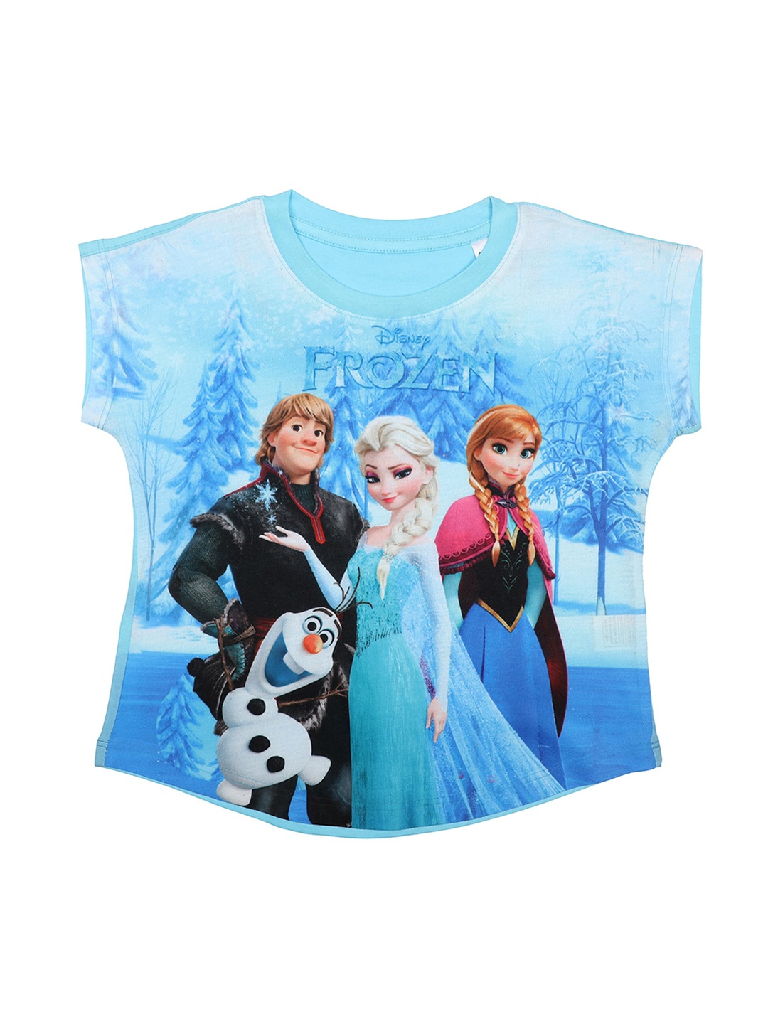 

Disney by Wear Your Mind Girls Blue Printed Top