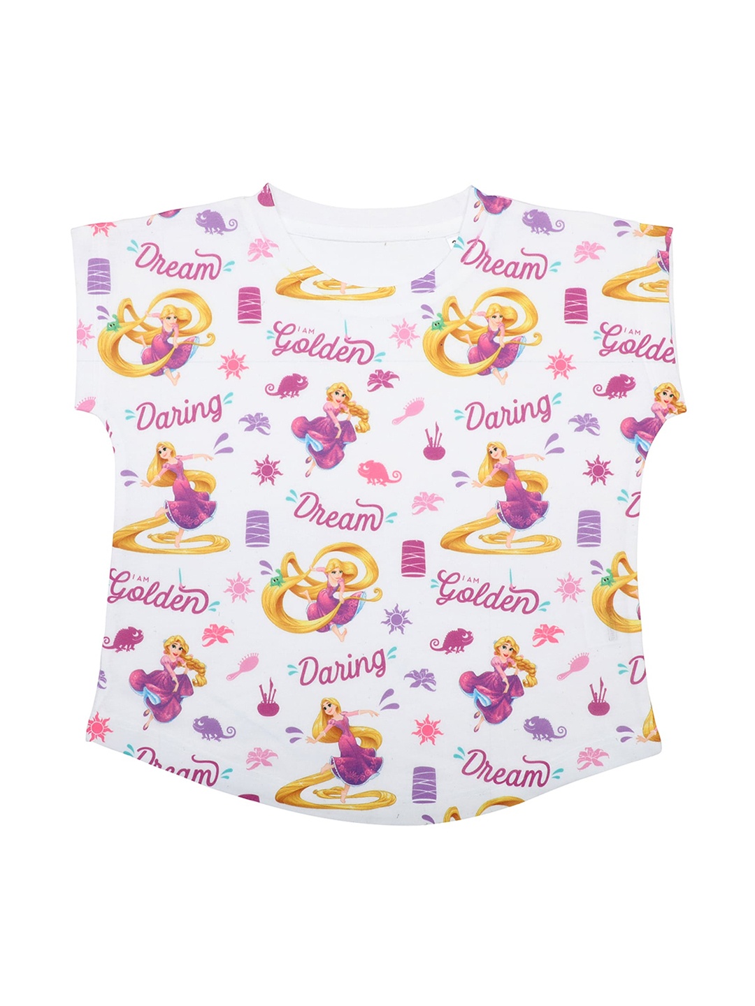 

Disney by Wear Your Mind Girls White Ariel Printed Top
