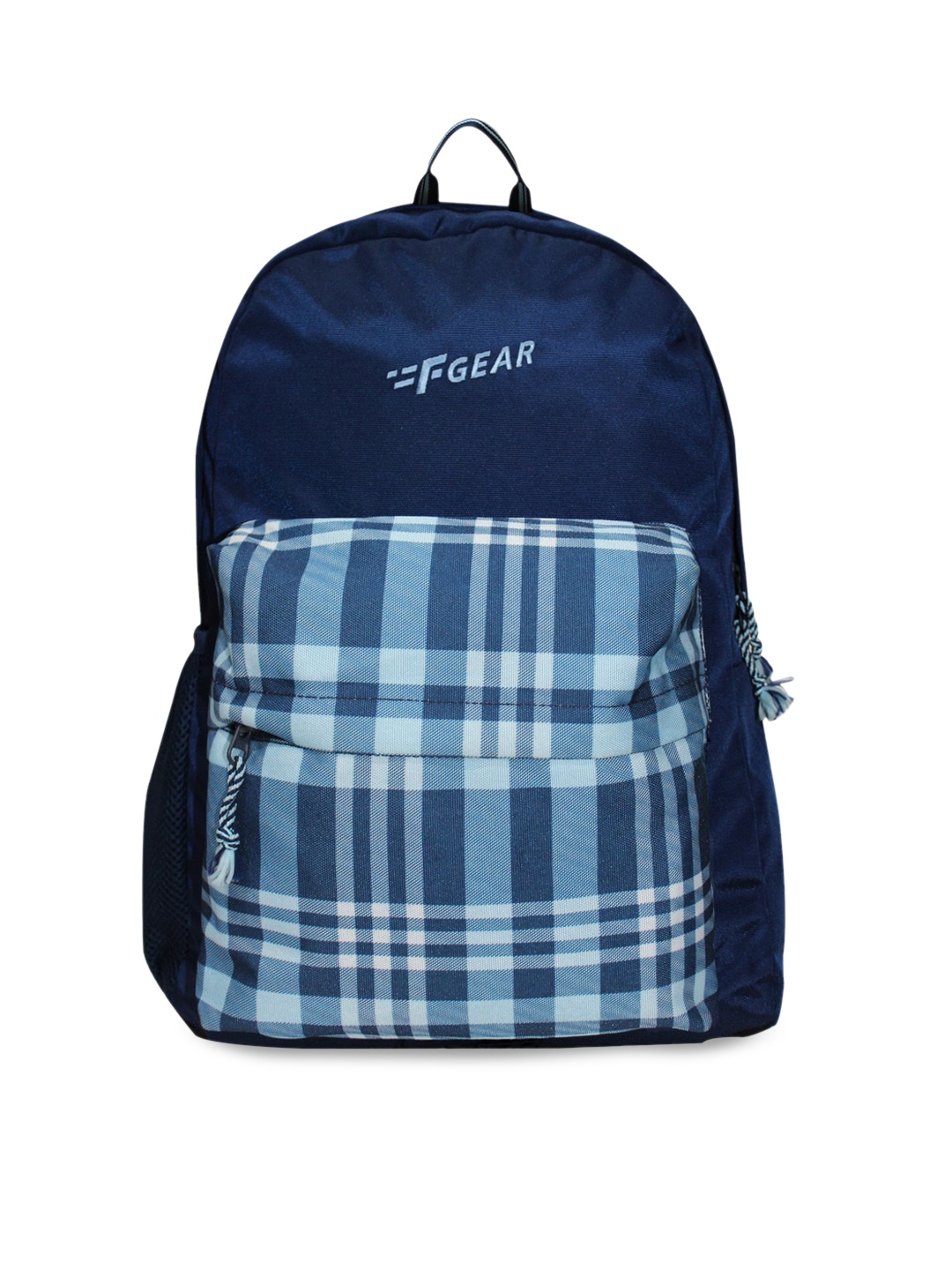 

F Gear Unisex Navy Blue & Blue Geometric Backpack