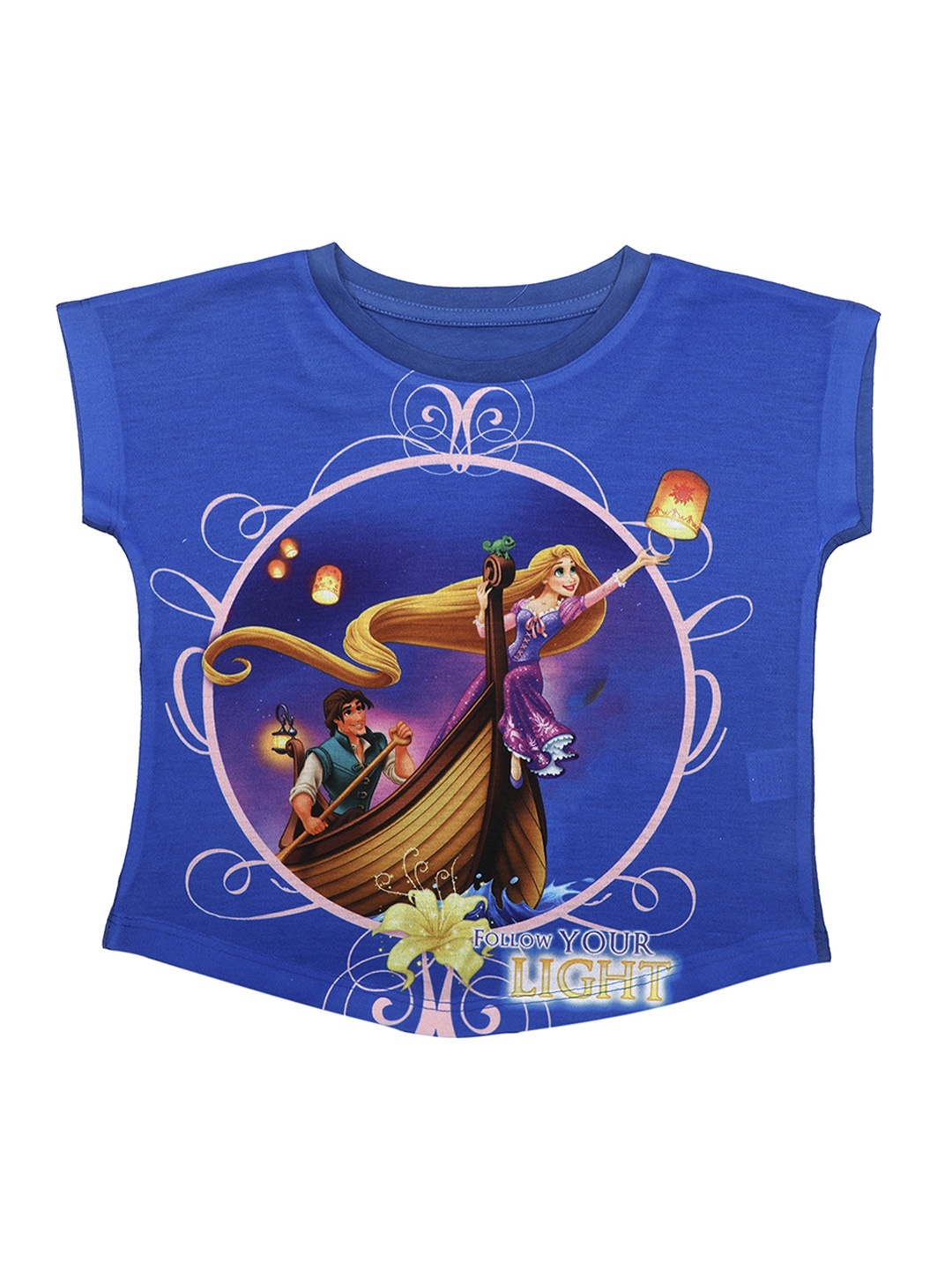 

Disney by Wear Your Mind Girls Blue Cinderella Printed Top
