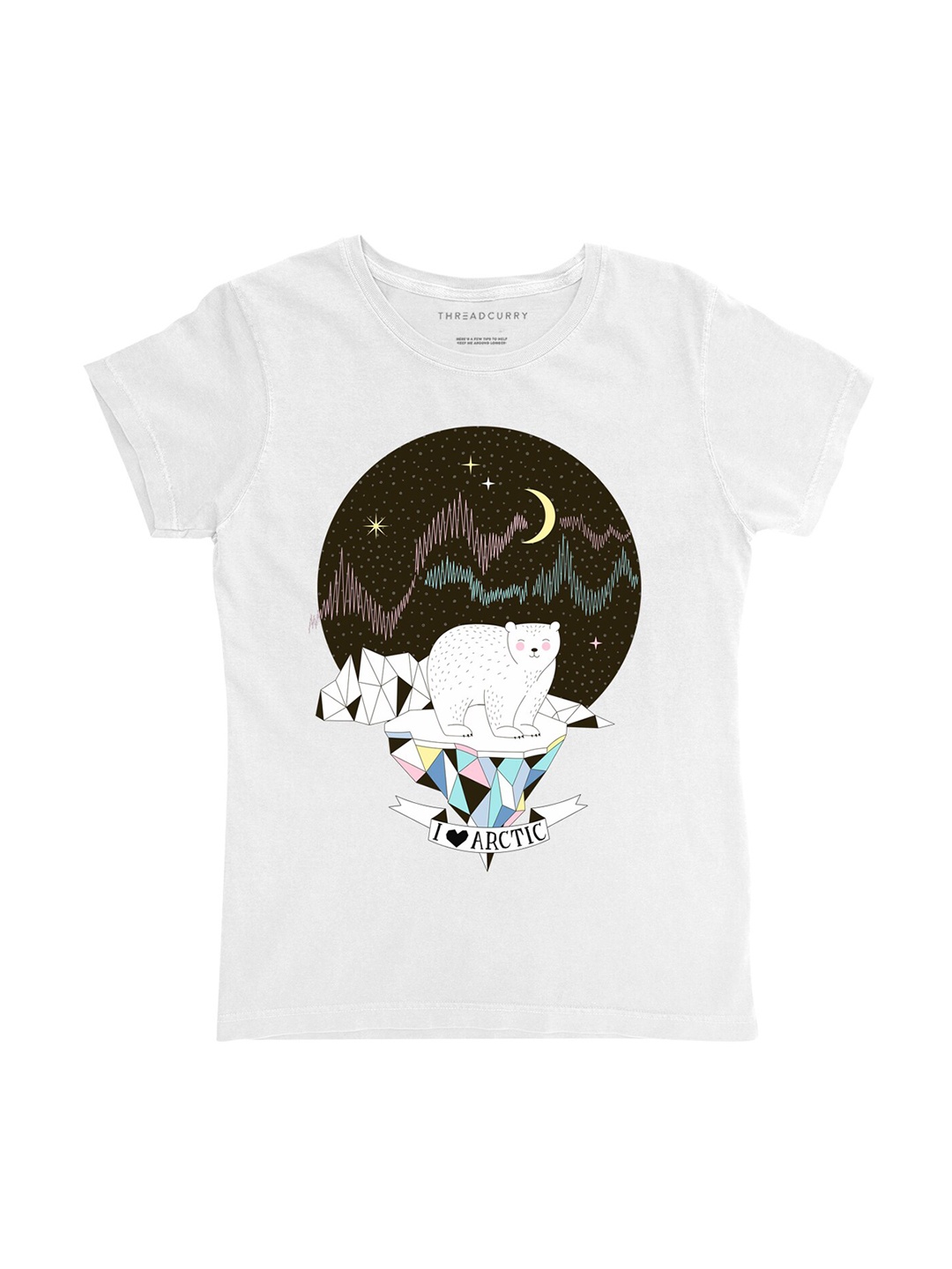 

THREADCURRY Girls White & Black Holidays Fun Print T-shirt