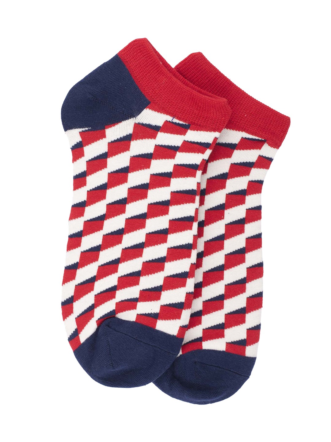 

The Tie Hub Men Blue & Red Ankle-Length Socks