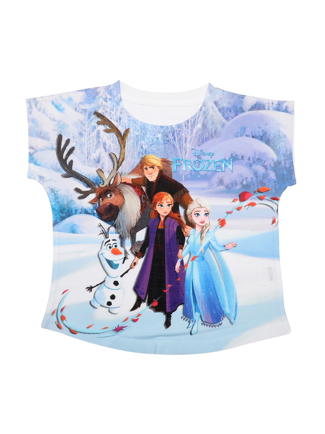 

Disney by Wear Your Mind Girls Blue Printed Top