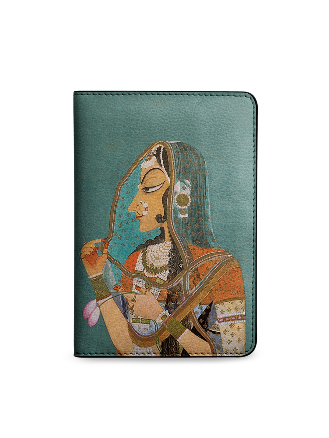 

DailyObjects Women Teal Blue Printed Passport Holder