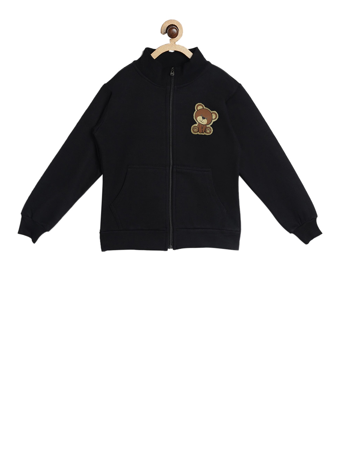 

SWEET ANGEL Girls Black Solid Sweatshirt