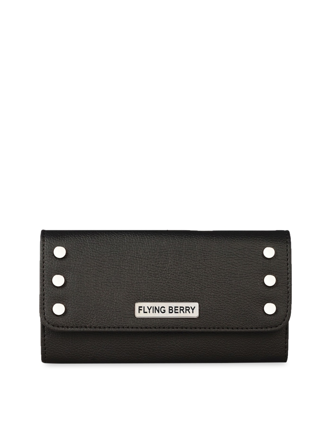

FLYING BERRY Women Black Solid Purse Clutch