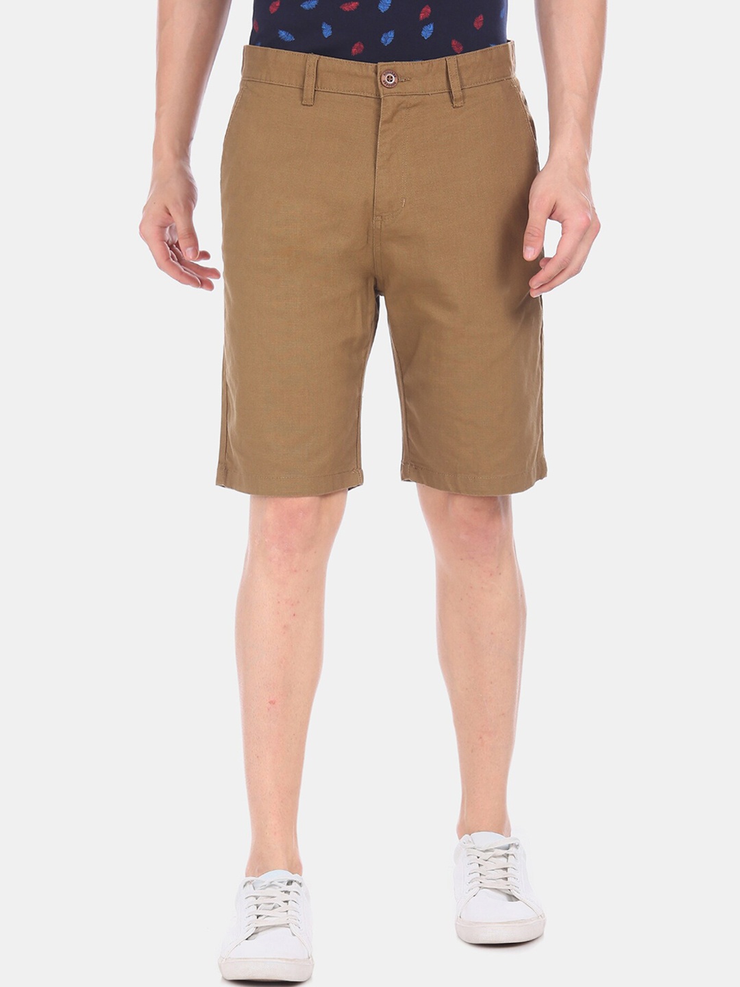 

Ruggers Men Brown Solid Regular Fit Regular Shorts