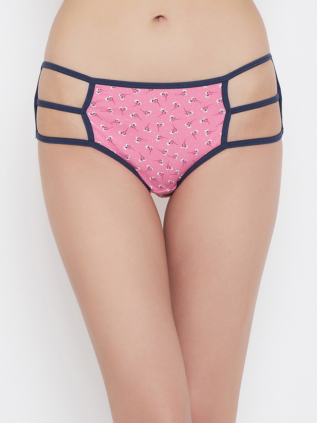 

Clovia Women Pink & Blue Printed Hipster Briefs PN3236U13