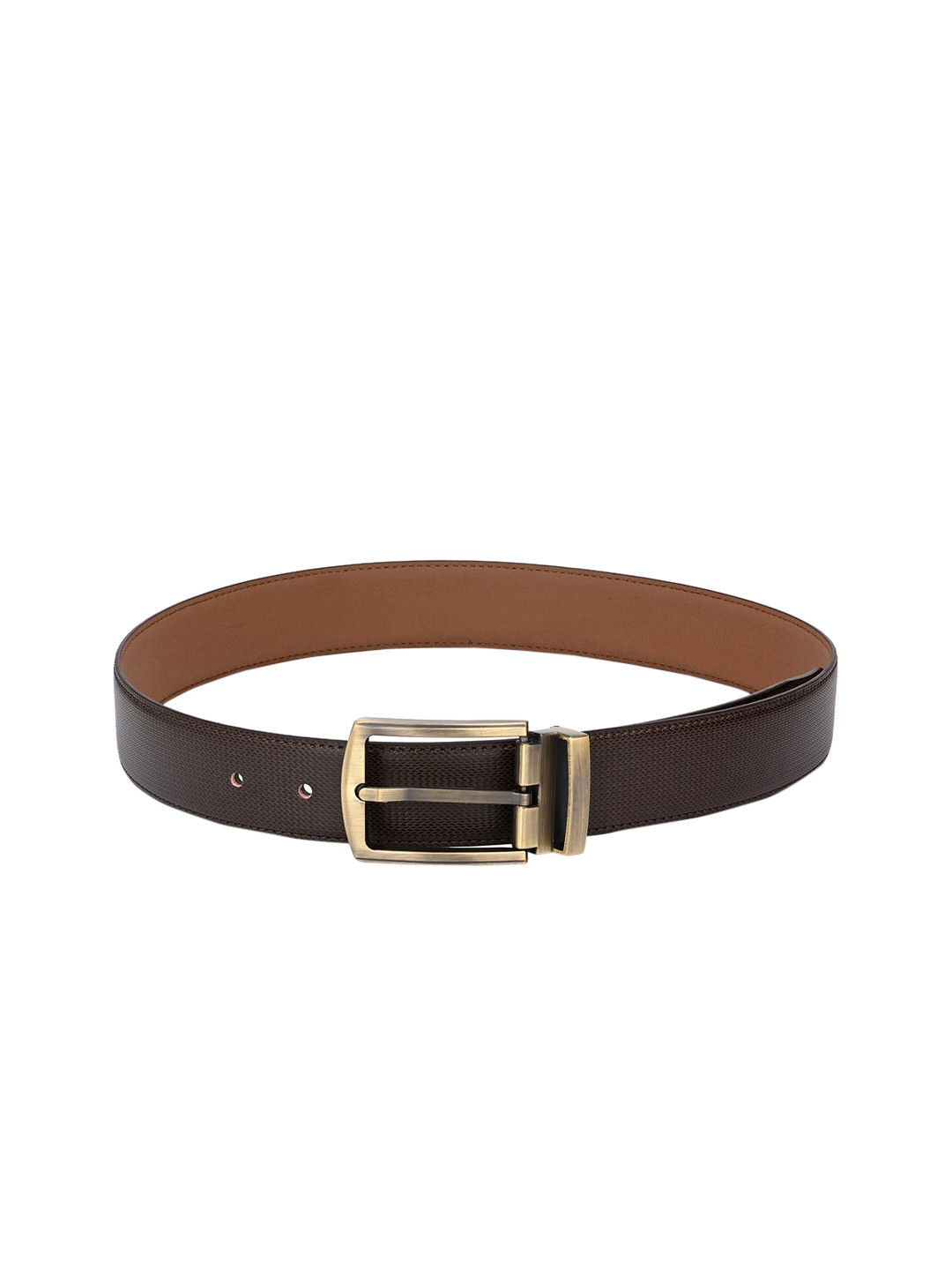

Calvadoss Men Brown Textured Belt