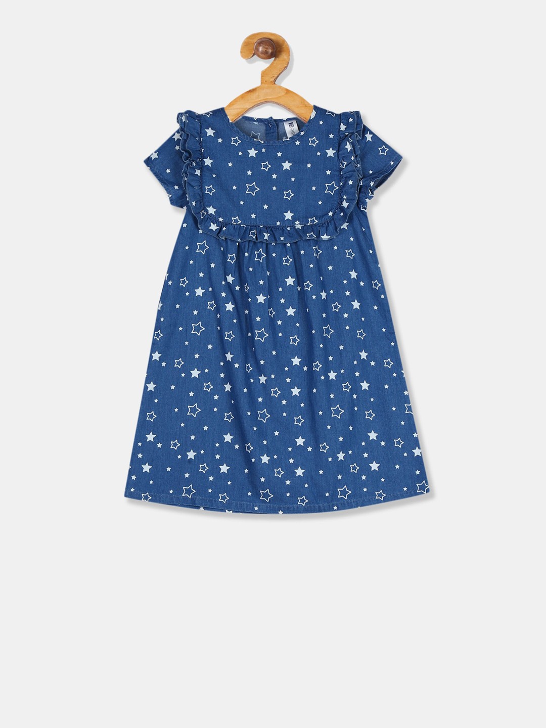 

Cherokee Girls Blue Printed A-Line Dress