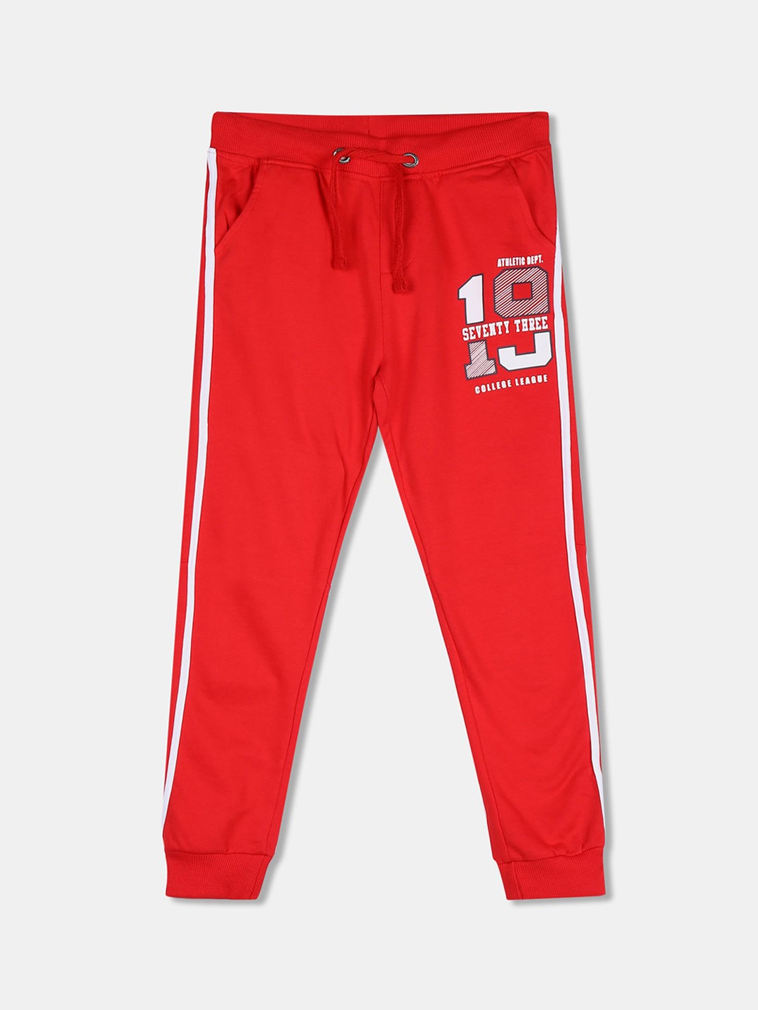 

Cherokee Boys Red & White Printed Straight-Fit Joggers