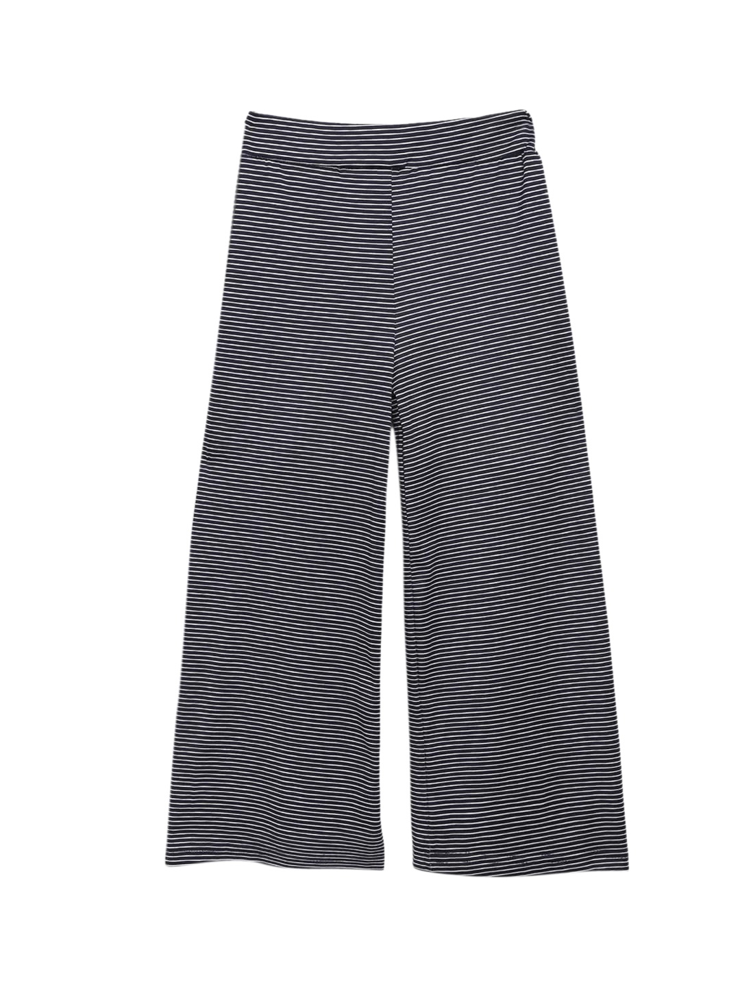 

ADIVA Girls Blue & White Striped Wide-Leg Palazzos