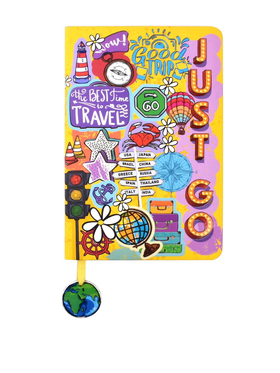 

Doodle Yellow & Purple Blooms Good Trip Notebook