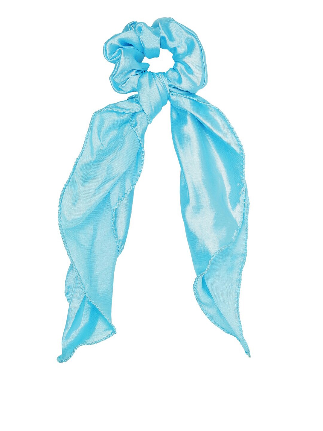 

ONE on ONE Women Turquoise Blue Solid Knot/Scarf Scrunchy