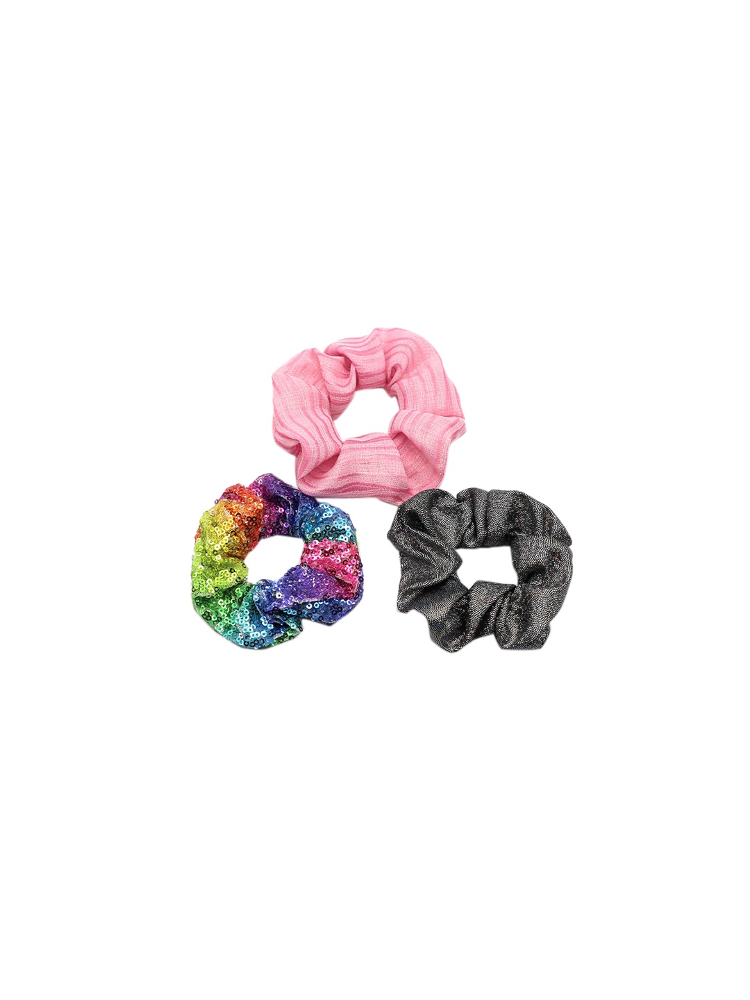 

Toniq Kids Girls Set of 3 Scrunchies, Pink