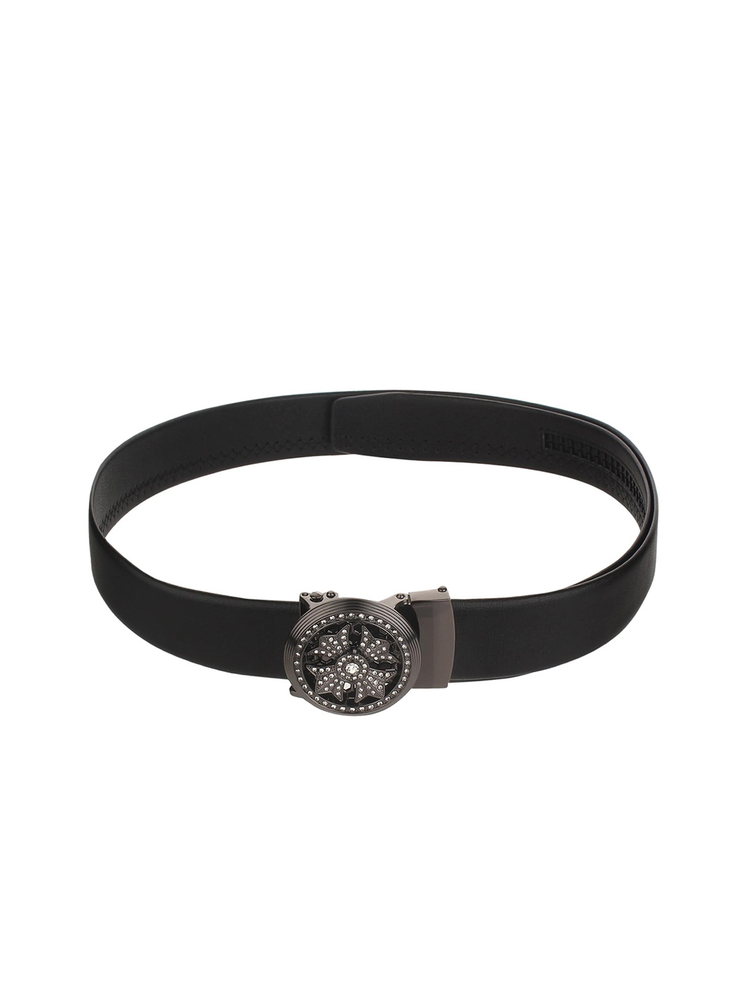 

Calvadoss Men Black Textured Belt