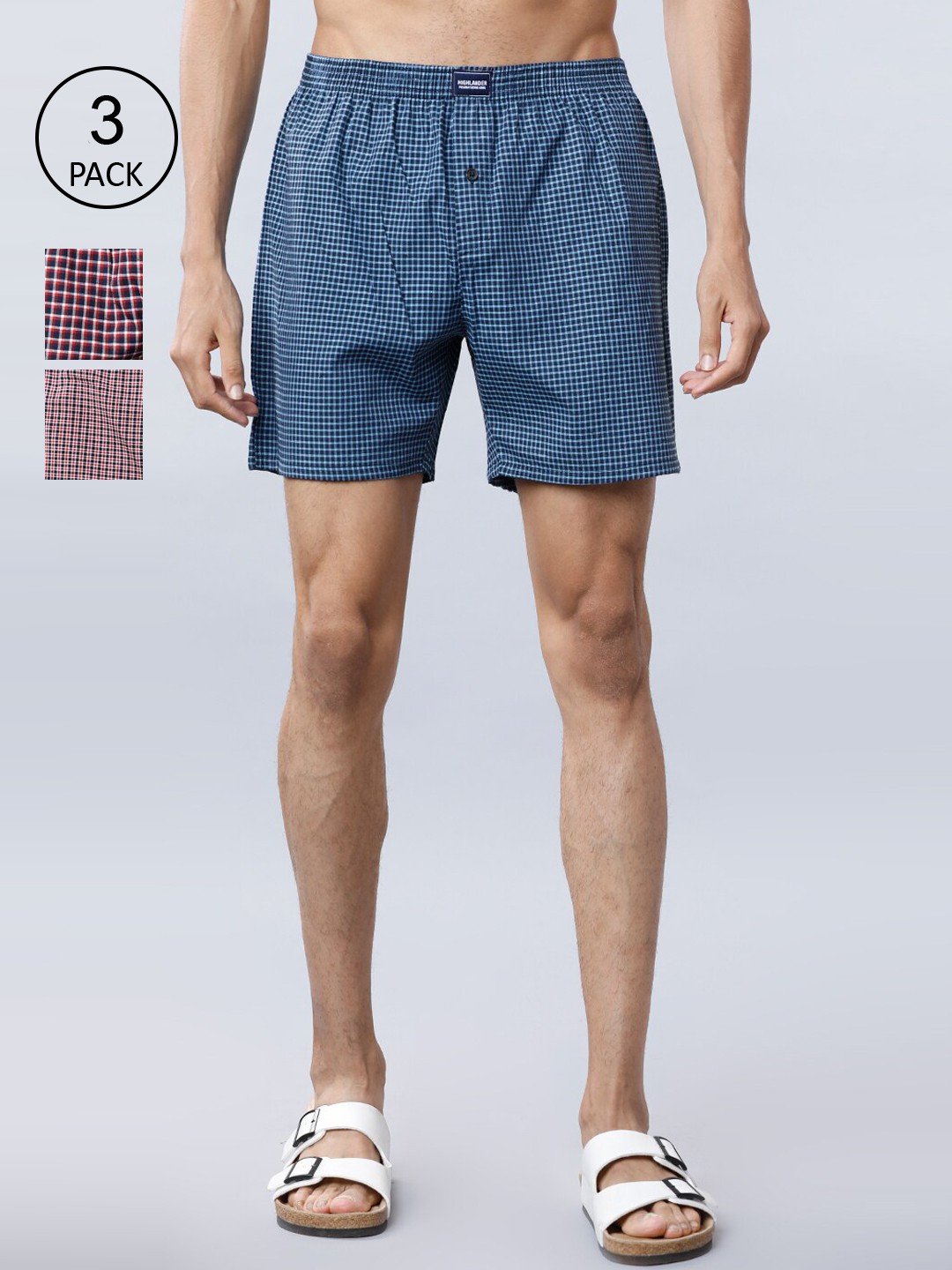 

HIGHLANDER Men Pack Of 3 Assorted Boxers HLBS000014