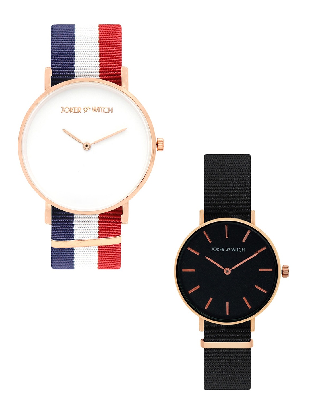 JOKER & WITCH Brooks & Celia Couple Watch Gift Set JWCW101, Black