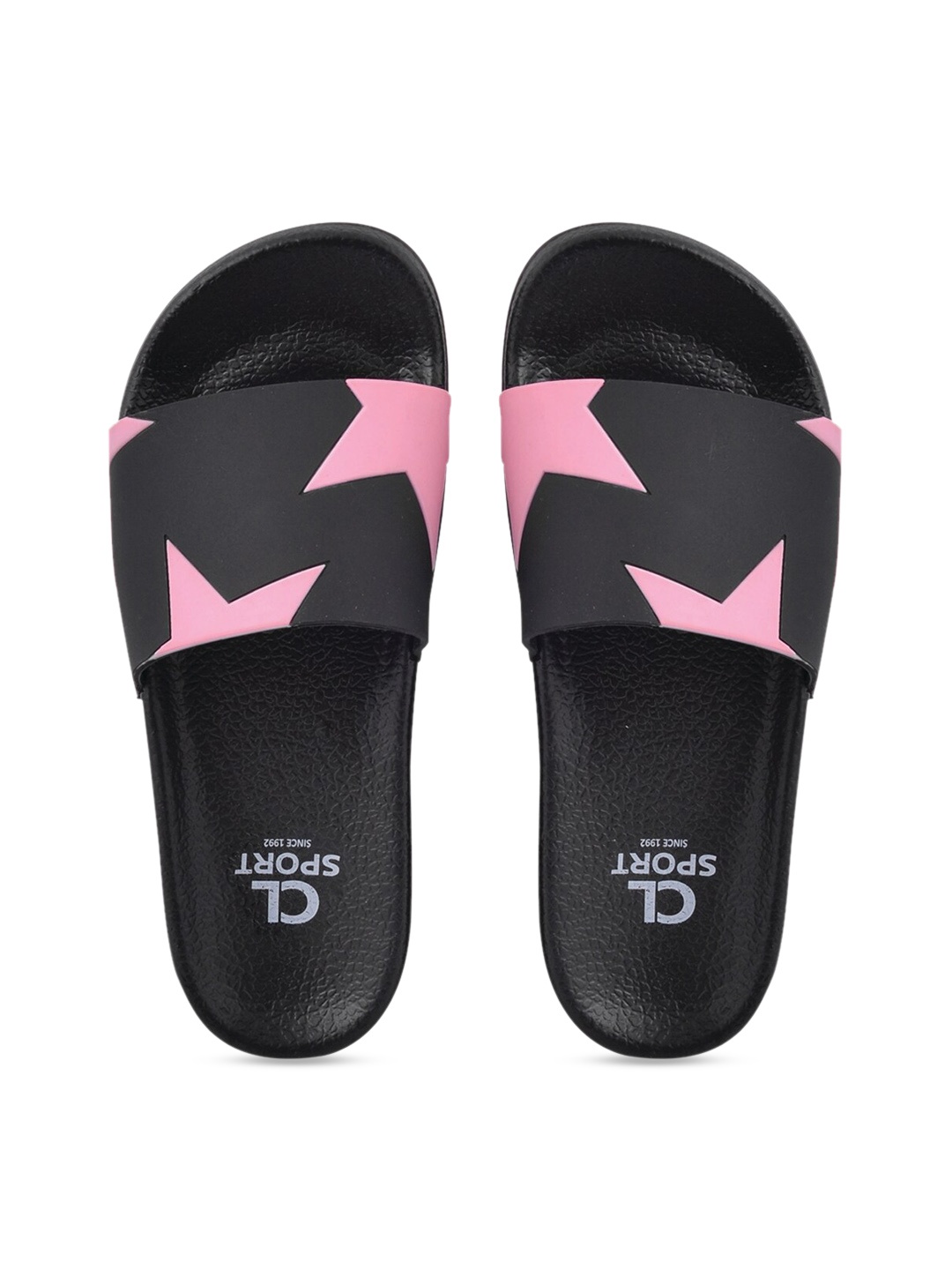 

Carlton London sports Women Black & Pink Printed Sliders