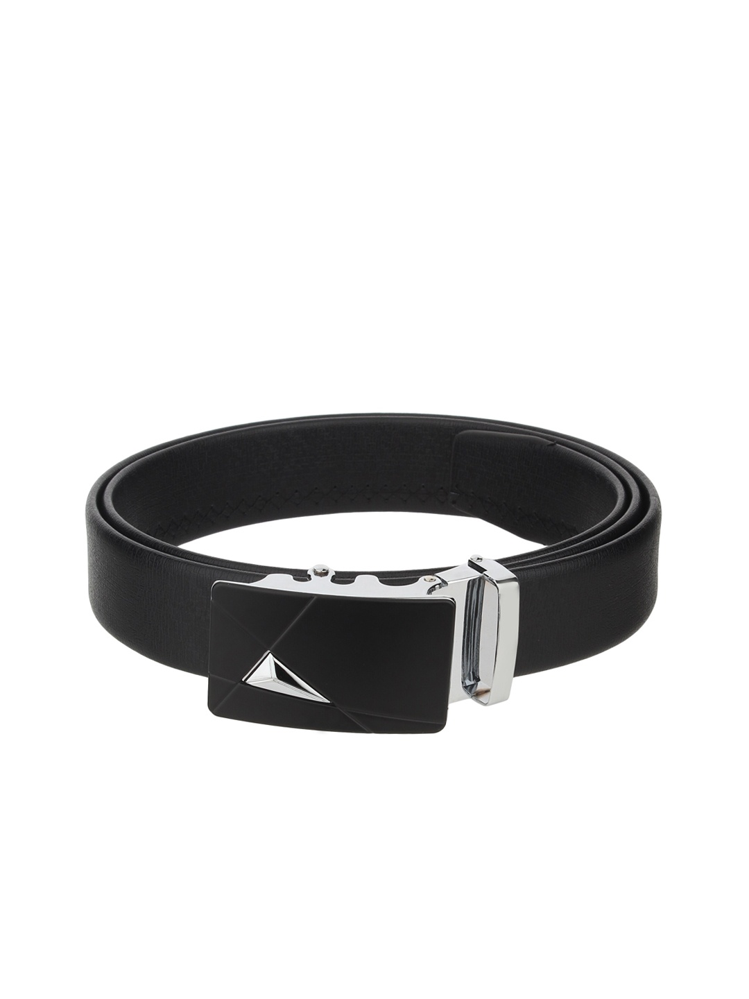 Calvadoss Men Black Textured Sustainable Belt