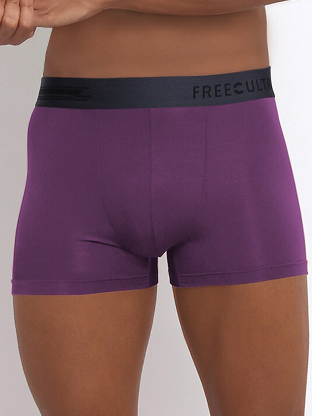

FREECULTR Men Pack Of 2 Purple Solid Anti-Bacterial Trunks