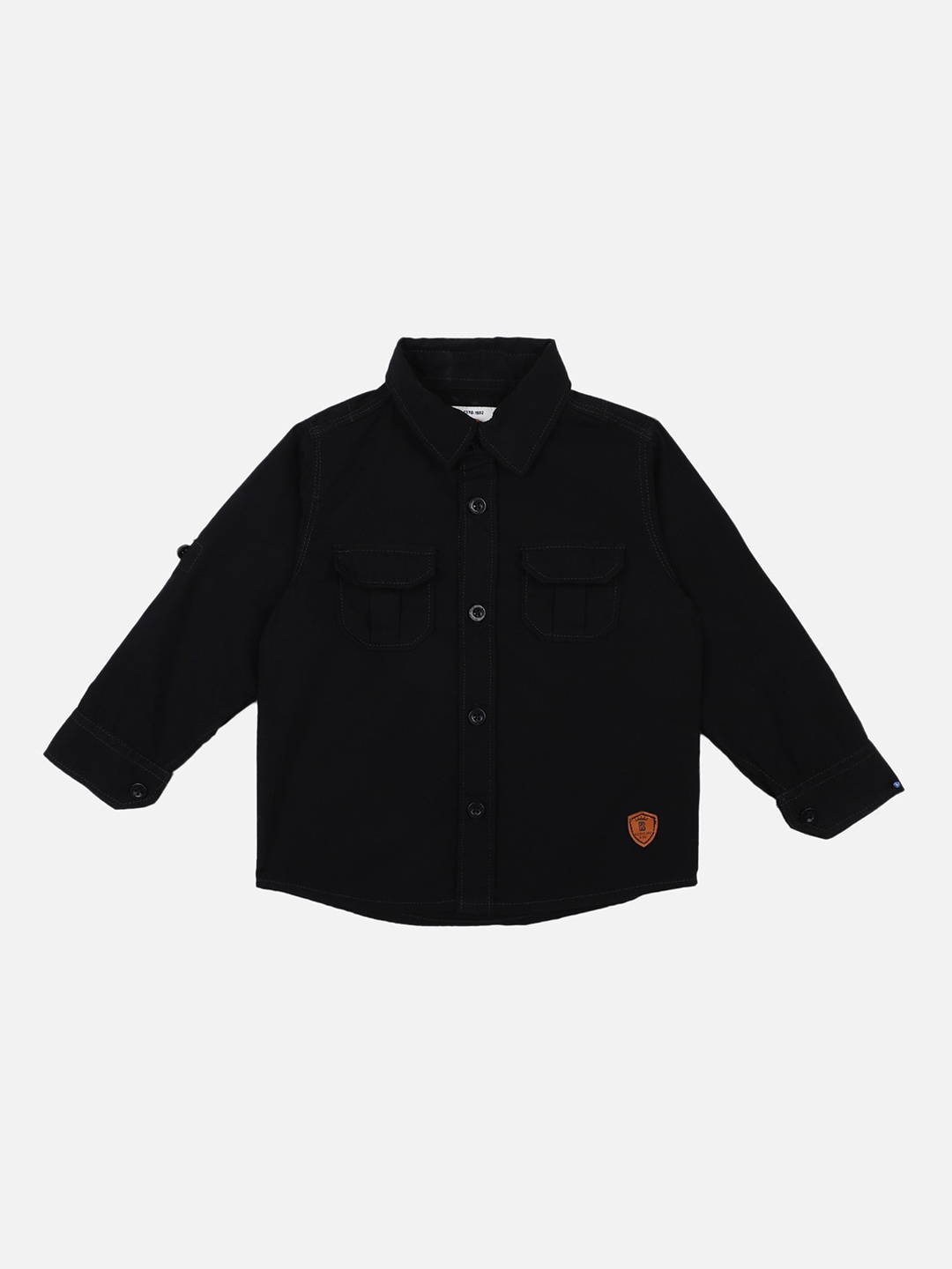 

Bodycare First Boys Black Slim Fit Solid Casual Shirt
