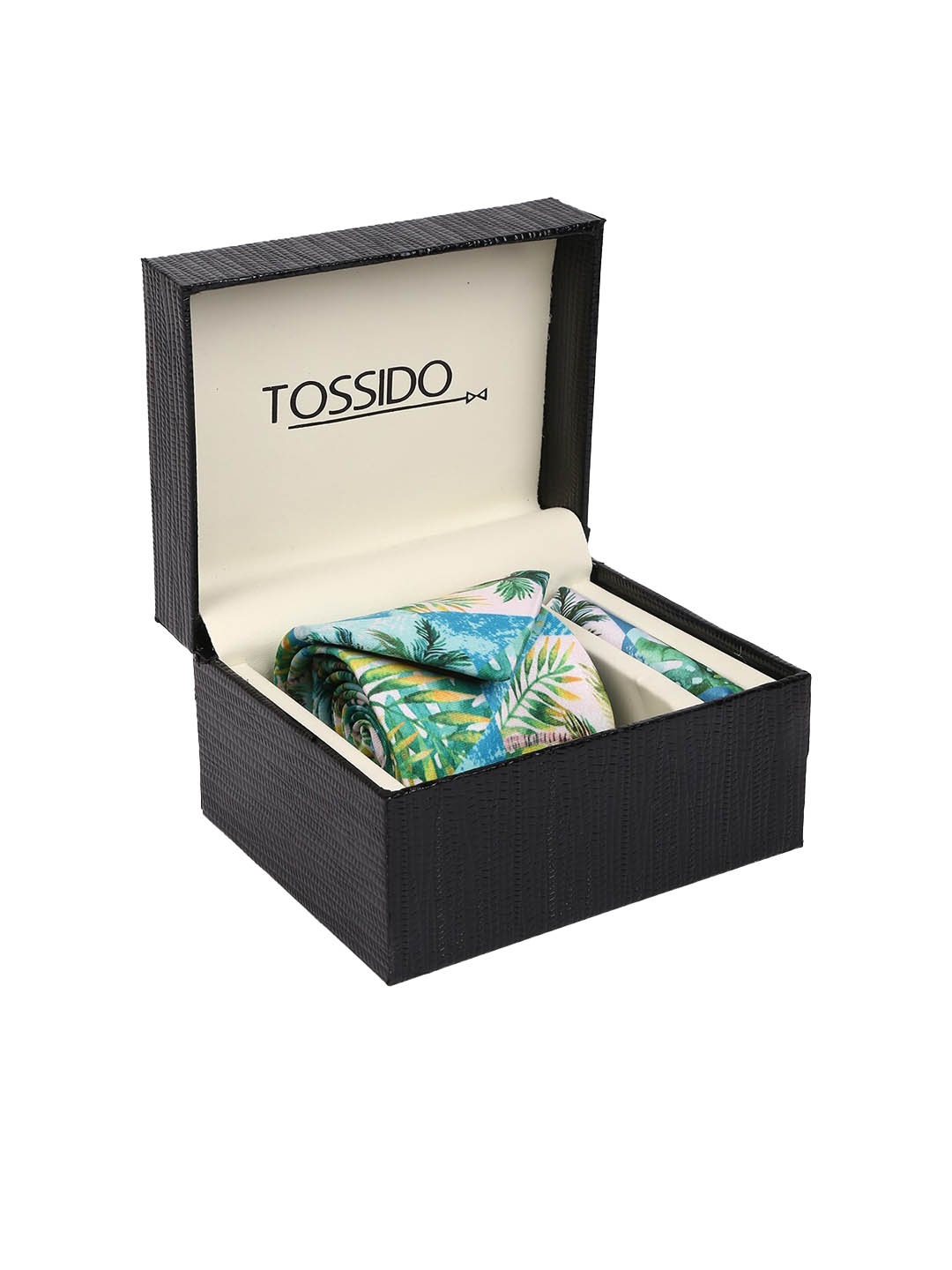 Tossido Men Blue & Green Printed Accessory Gift Set