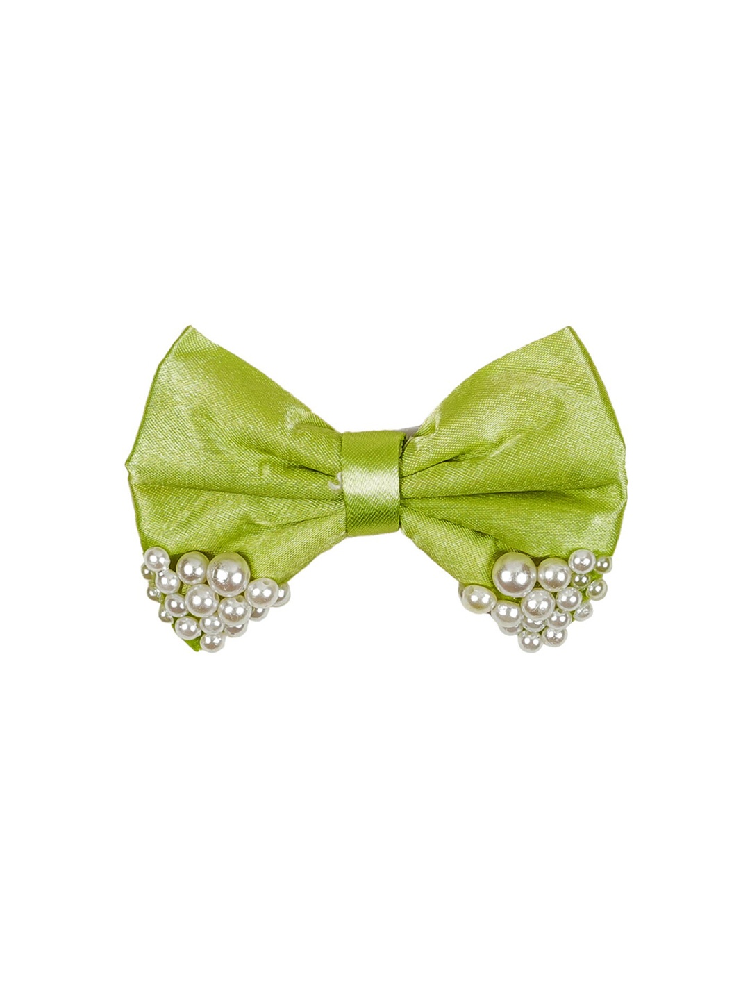 

ONE on ONE Women Green & White Embellished Alligator Hair Clip
