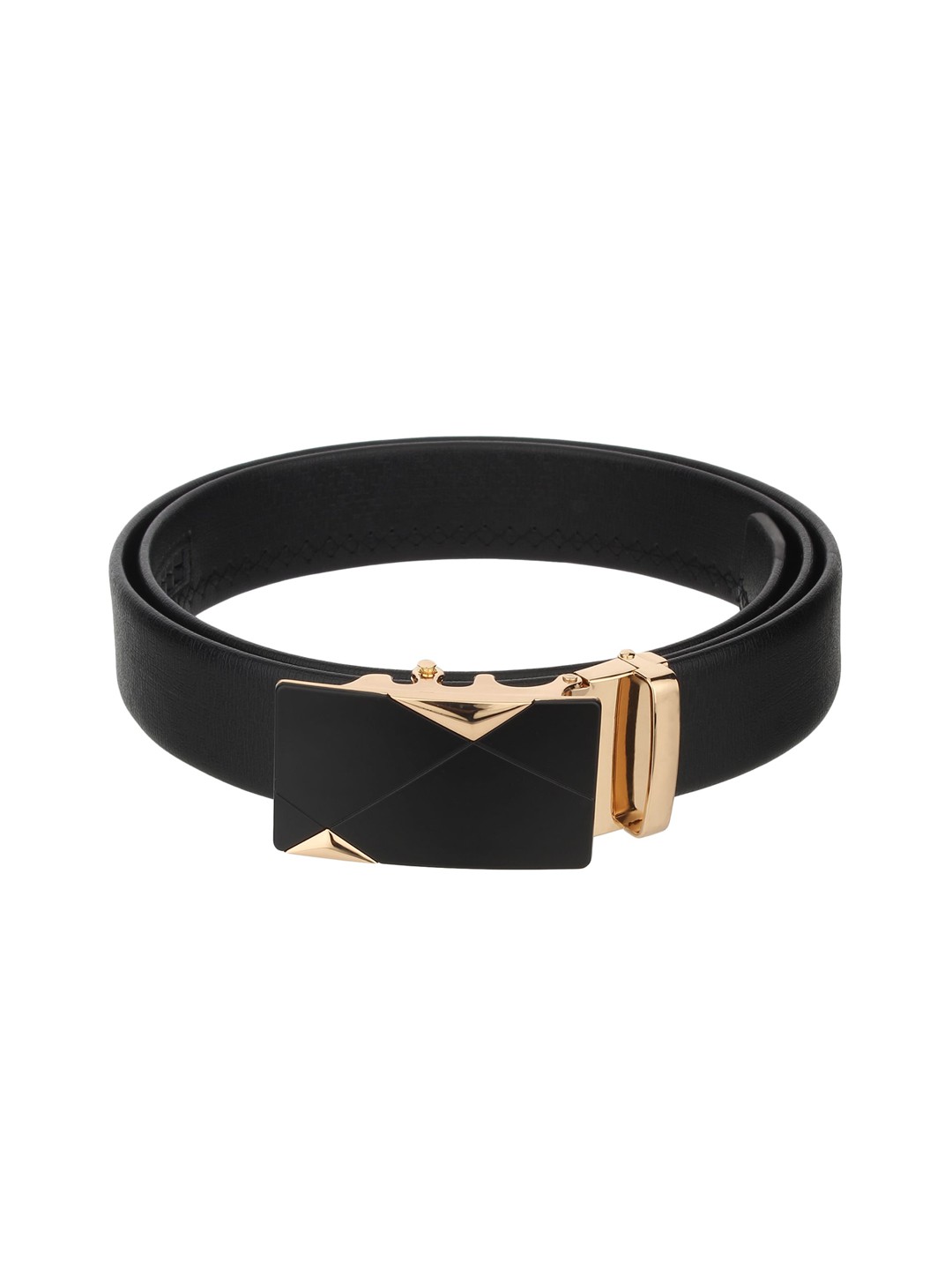 

Calvadoss Men Black Textured Belt