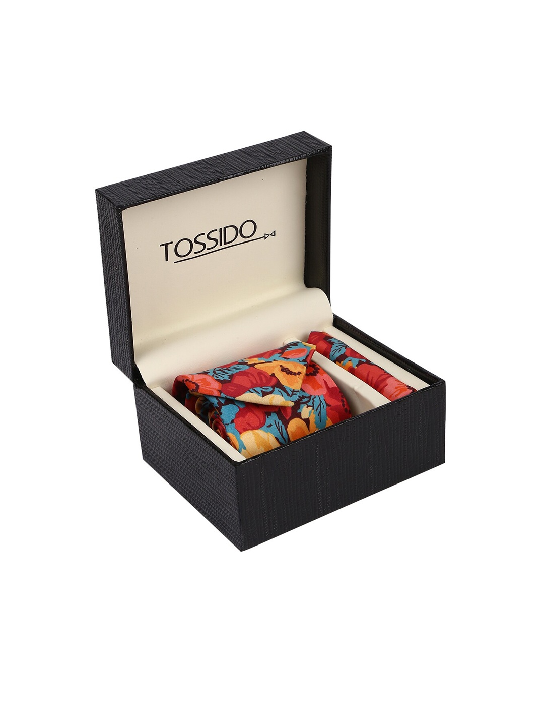

Tossido Men Red & Yellow Floral Printed Accessory Gift Set