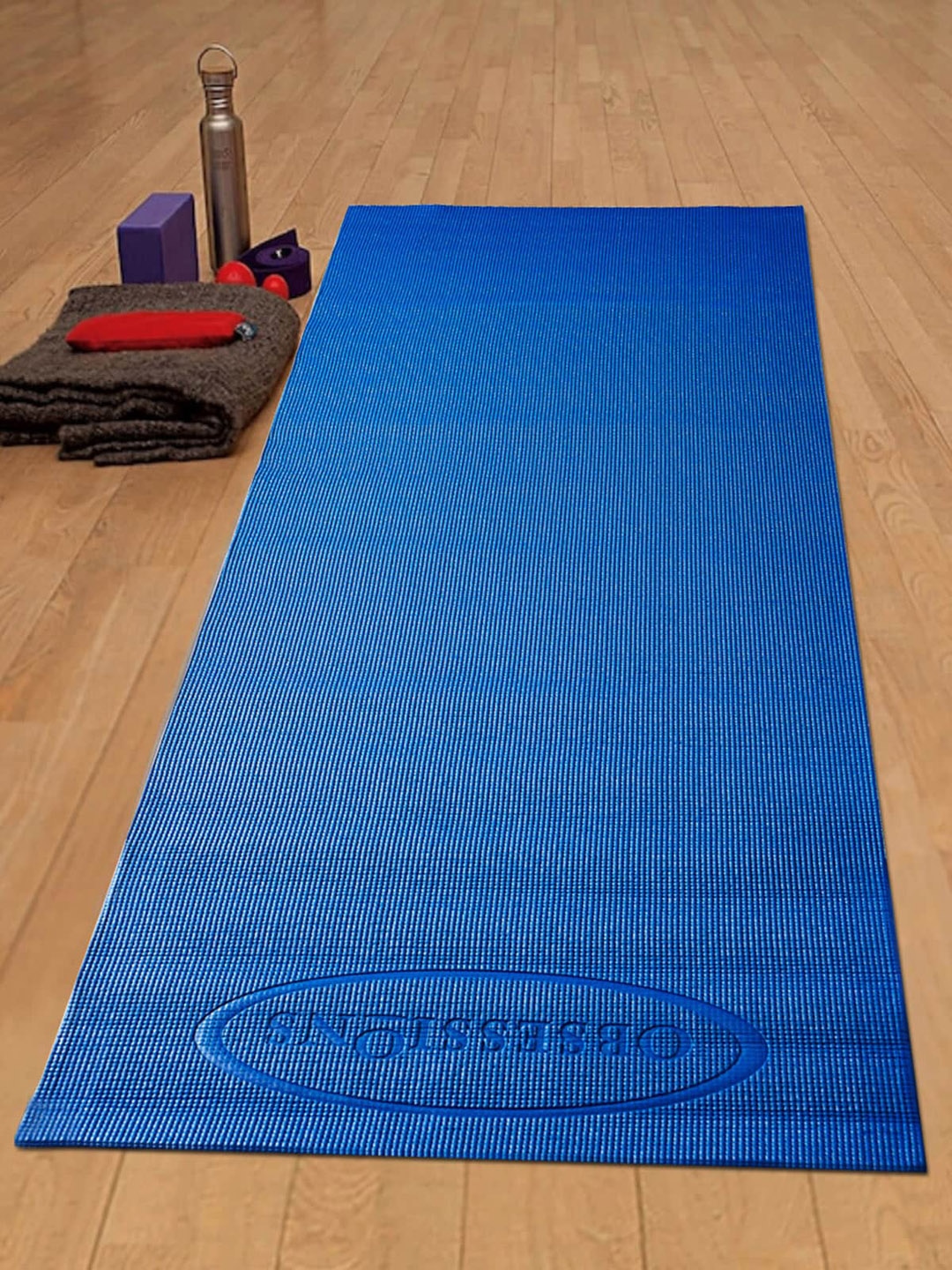 

OBSESSIONS Blue Solid Rejuvenating Yoga Mat