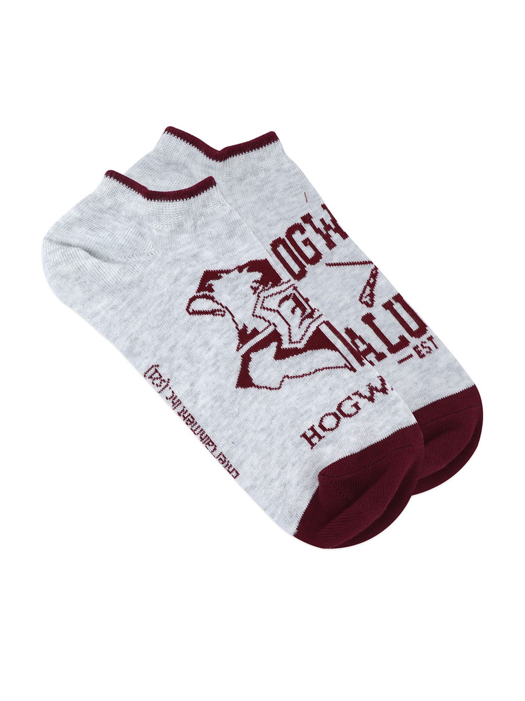 

Balenzia Men Pack Of 2 Maroon & Grey Harry Potter Series Patterned Ankle-Length Socks
