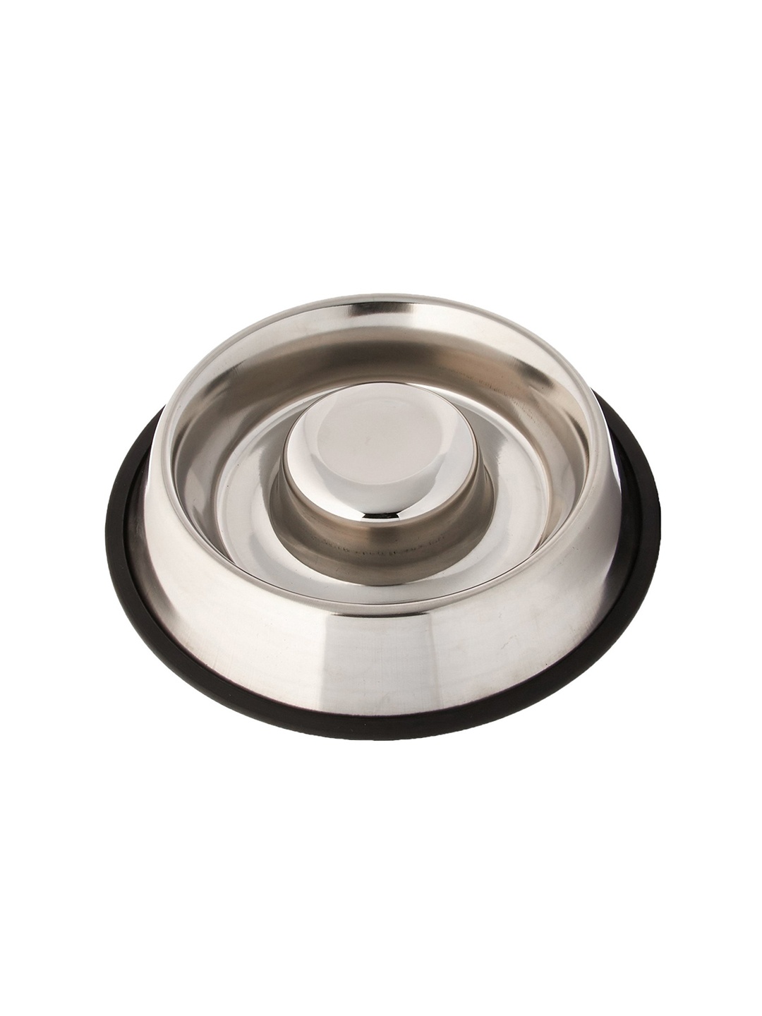 

PETS EMPIRE Extra Heavy Stainless Steel Slow Feeding Dish 1100ml, Silver