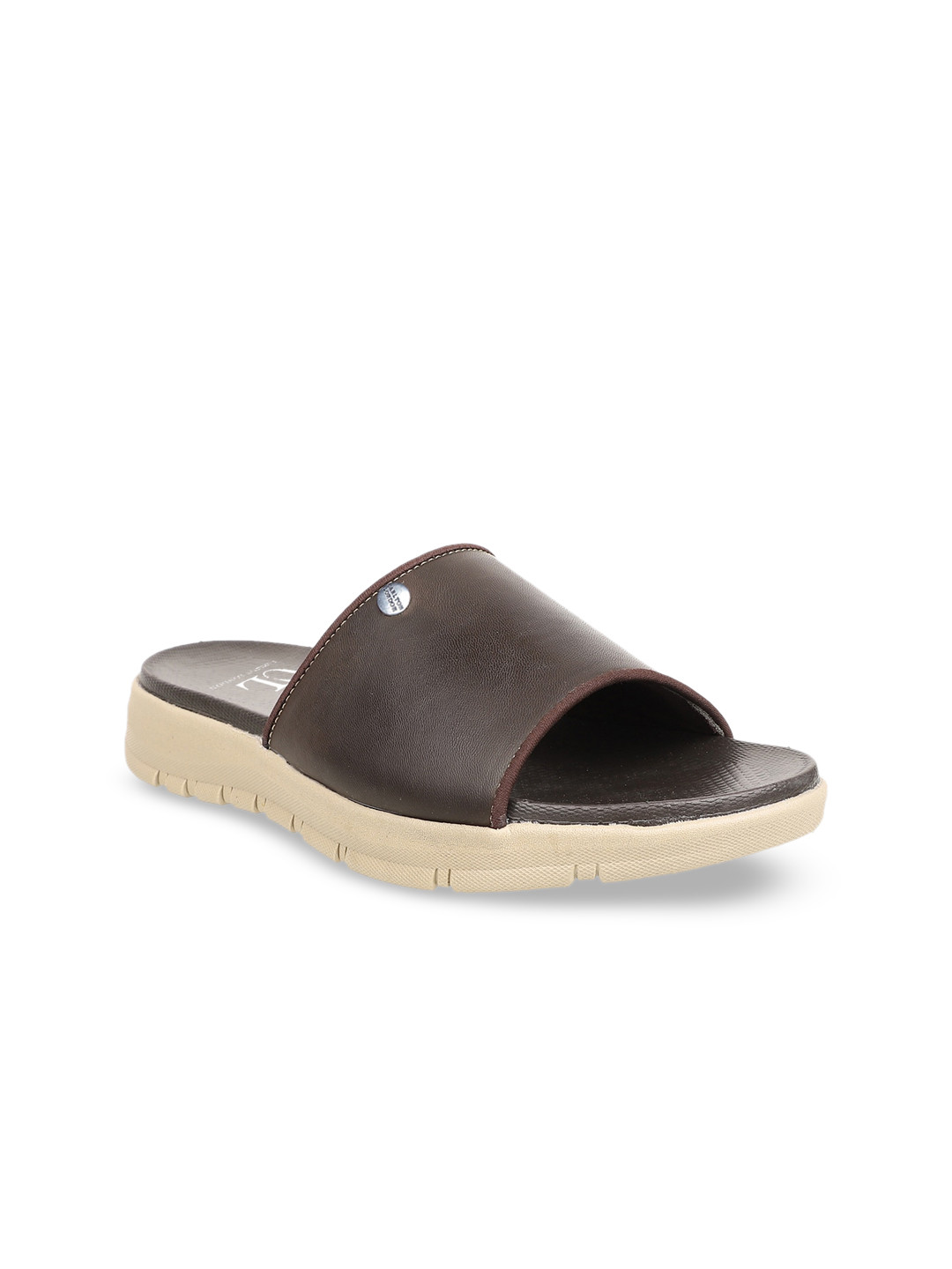 

Carlton London Men Brown Solid Sliders