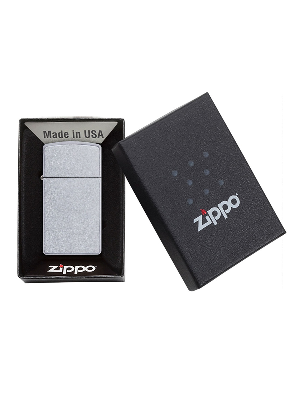 

Zippo Unisex Silver-Toned Slim Brushed Chrome Pocket Lighter