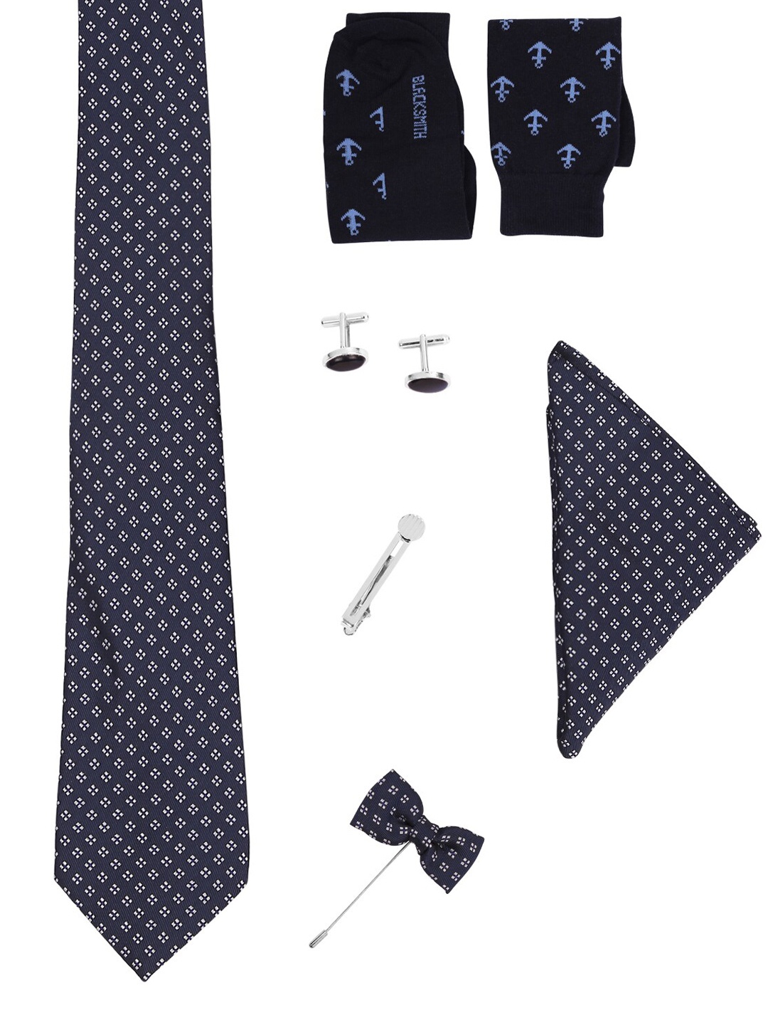 

Blacksmith Men Blue & White Accessory Gift Set