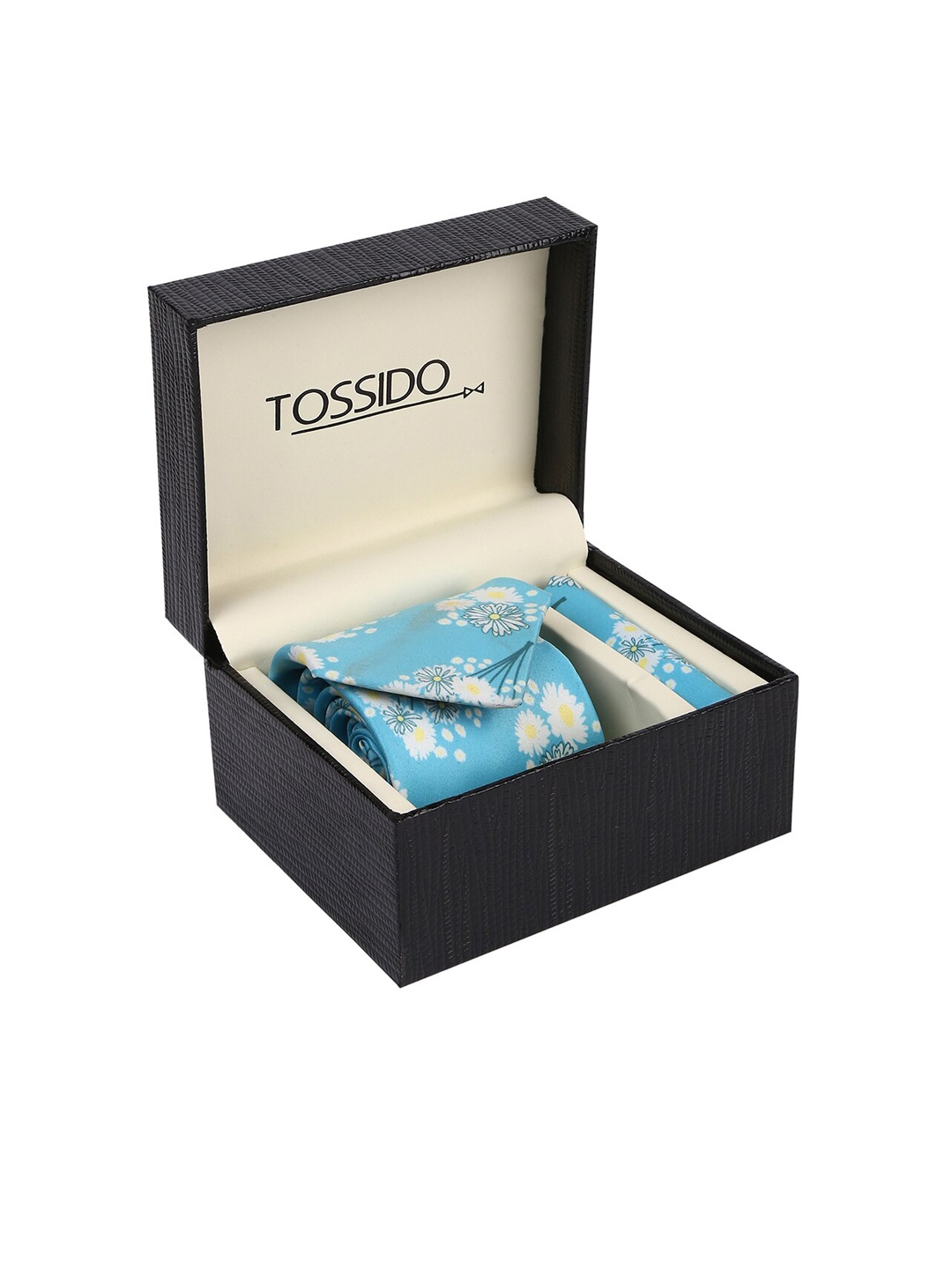 

Tossido Men Blue & White Printed Accessory Gift Set