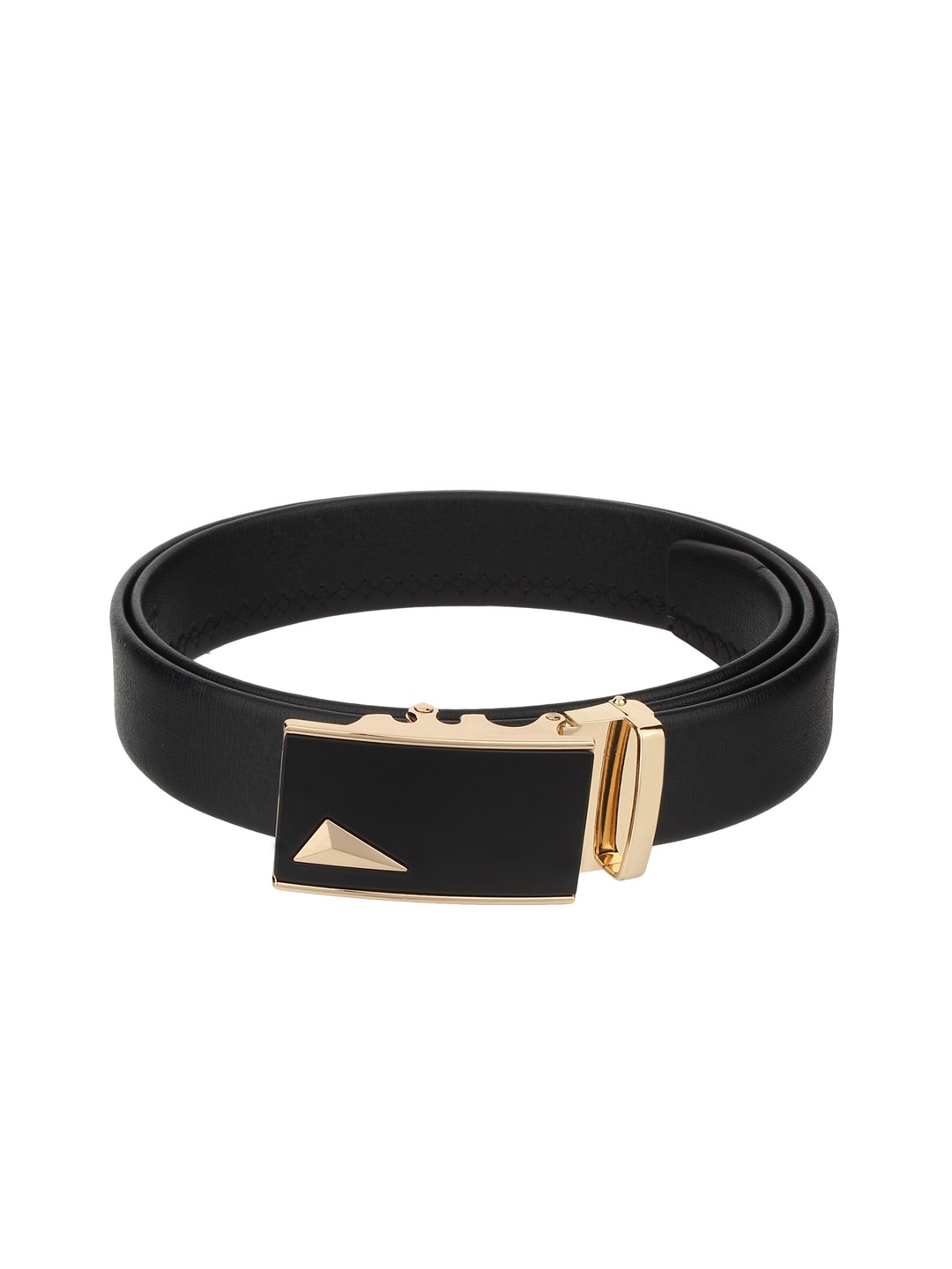 

Calvadoss Men Black Textured Sustainable Belt